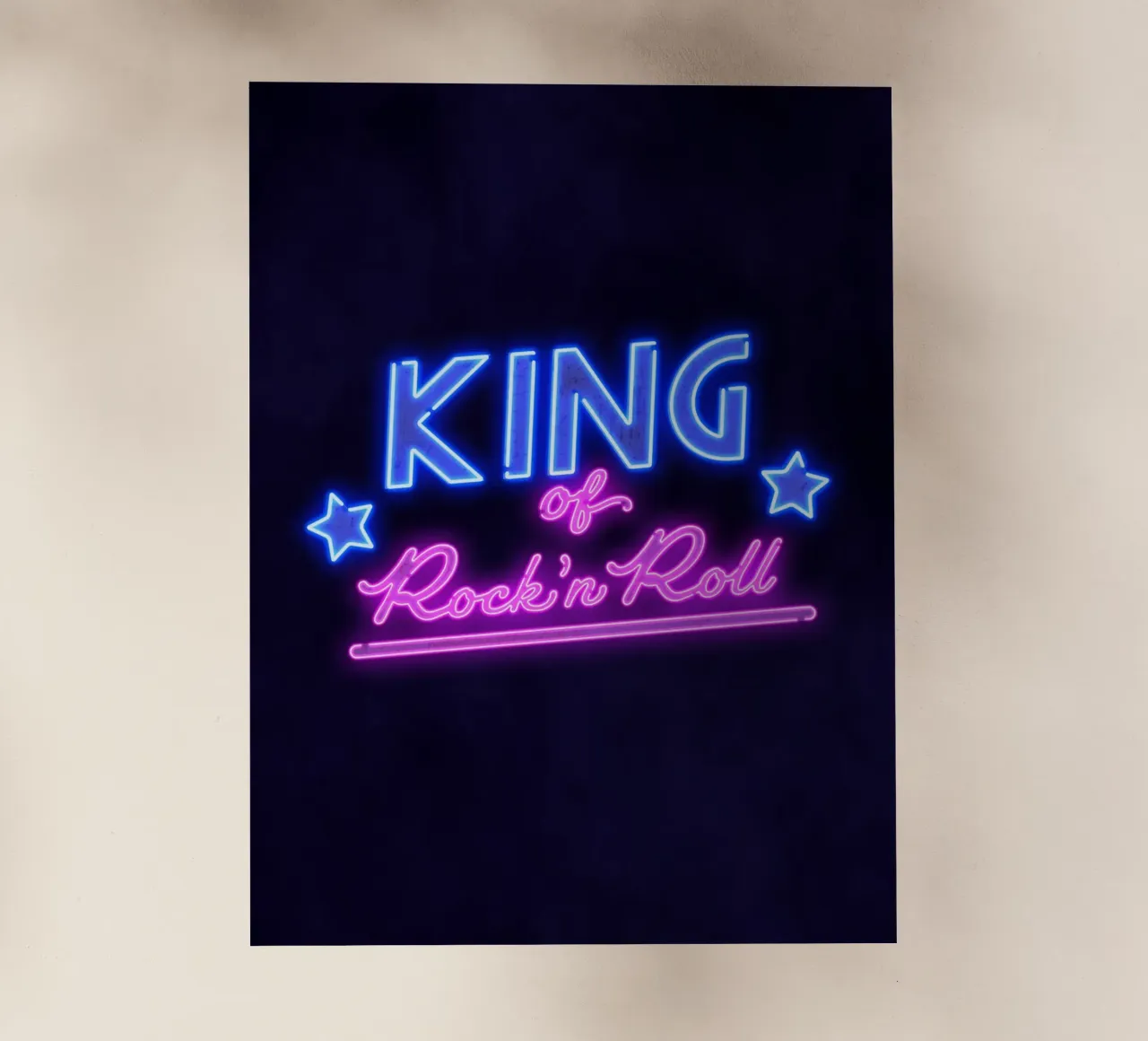 Lettere al neon in rosa e blu. Un po' di rock'n roll. pellicola backlit da CalliLetters