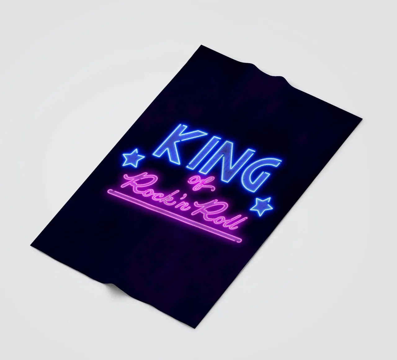 Lettere al neon in rosa e blu. Un po' di rock'n roll. coperta in pile da CalliLetters