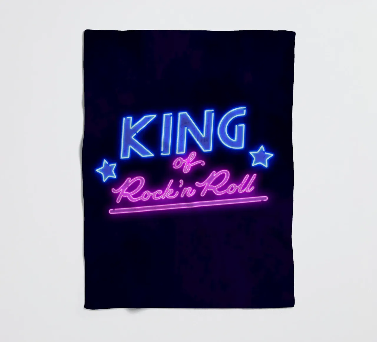 Lettere al neon in rosa e blu. Un po' di rock'n roll. coperta in pile da CalliLetters