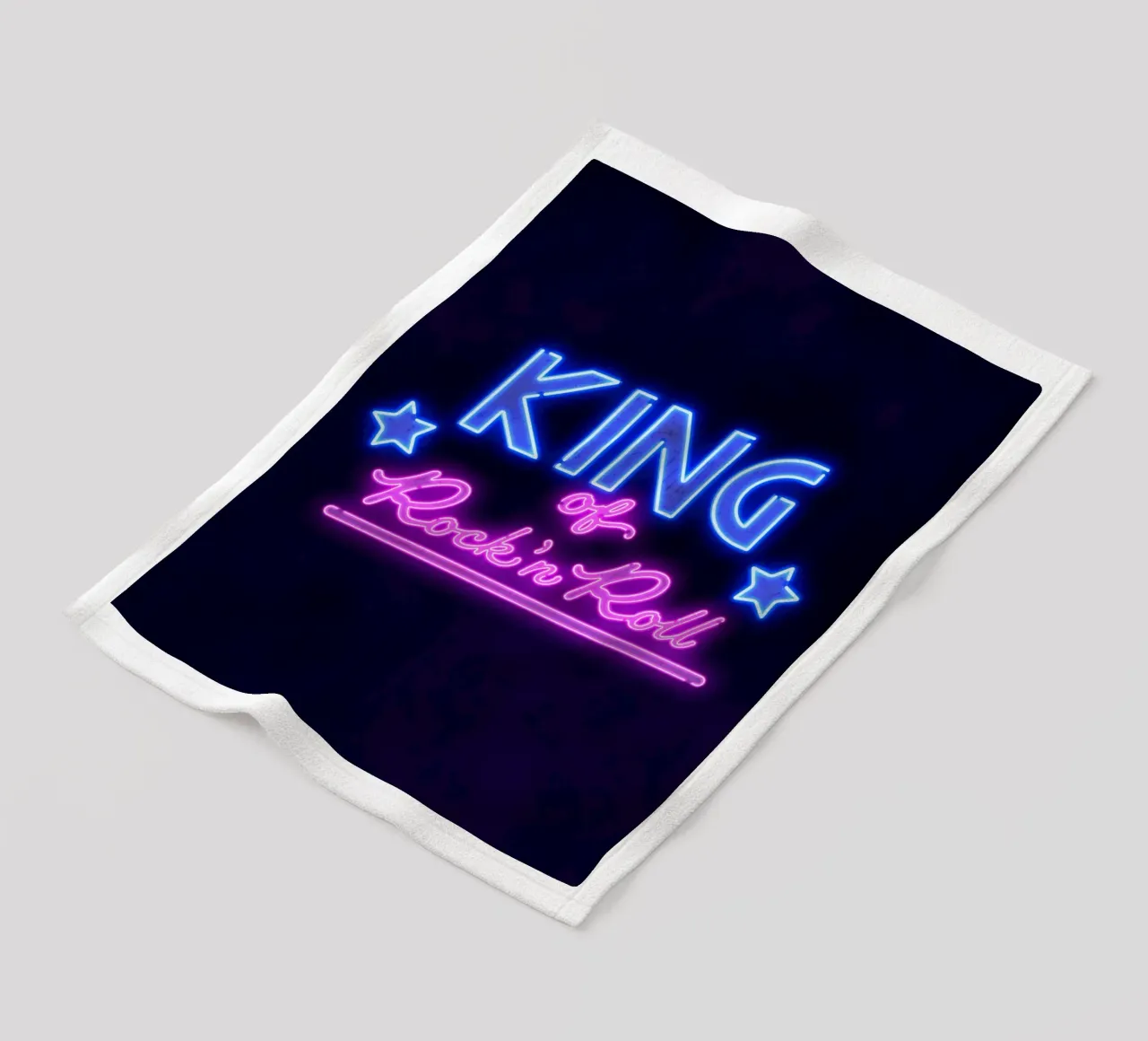 Lettere al neon in rosa e blu. Un po' di rock'n roll. coperta in pile da CalliLetters