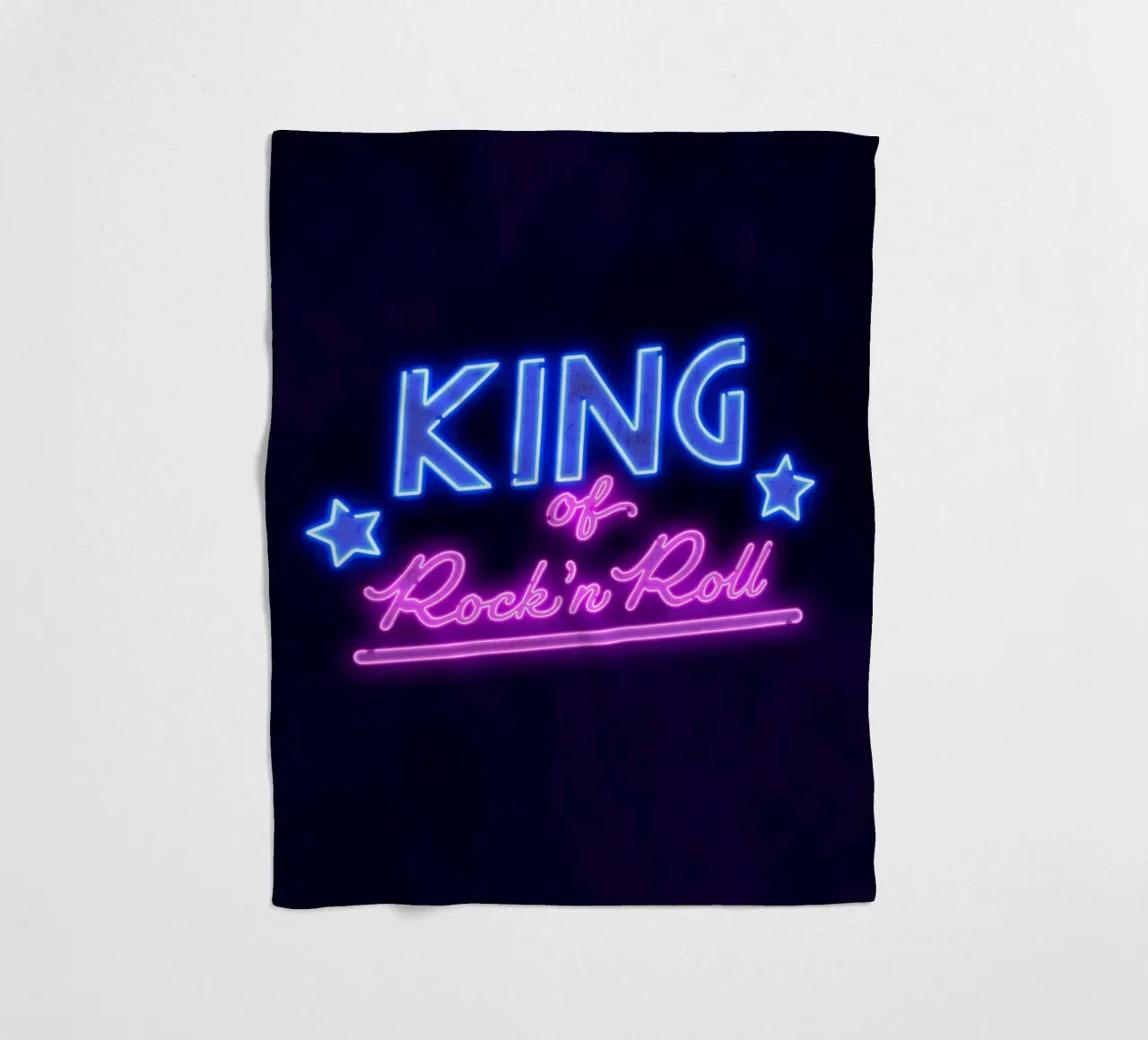 Lettere al neon in rosa e blu. Un po' di rock'n roll. coperta in pile da CalliLetters