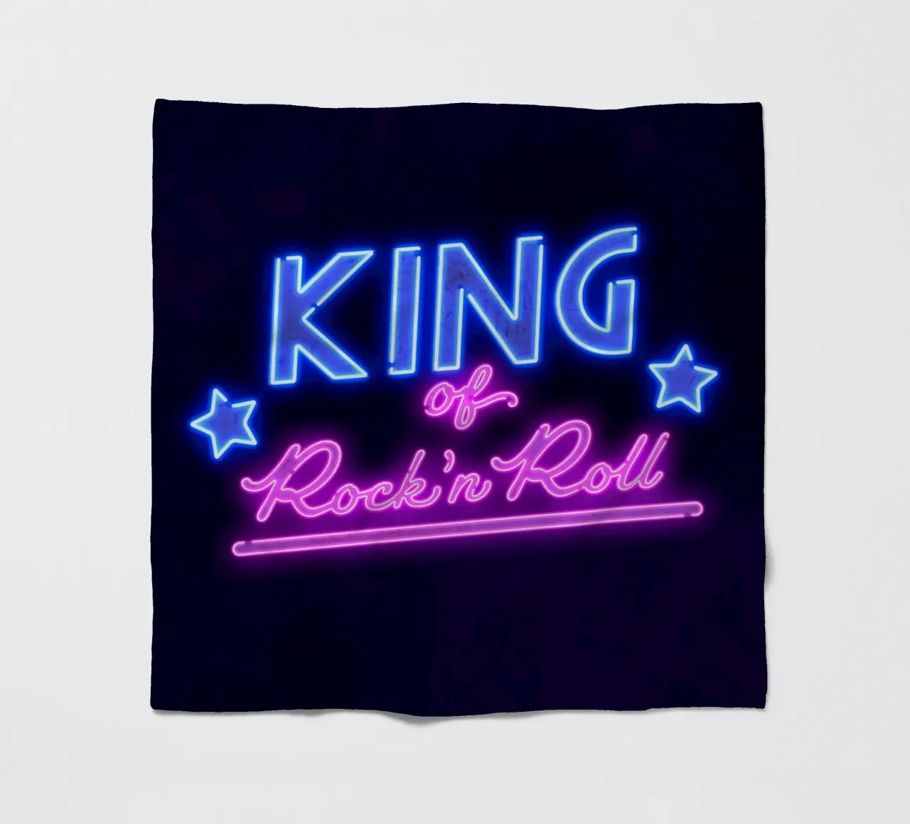 Lettere al neon in rosa e blu. Un po' di rock'n roll. coperta in pile da CalliLetters