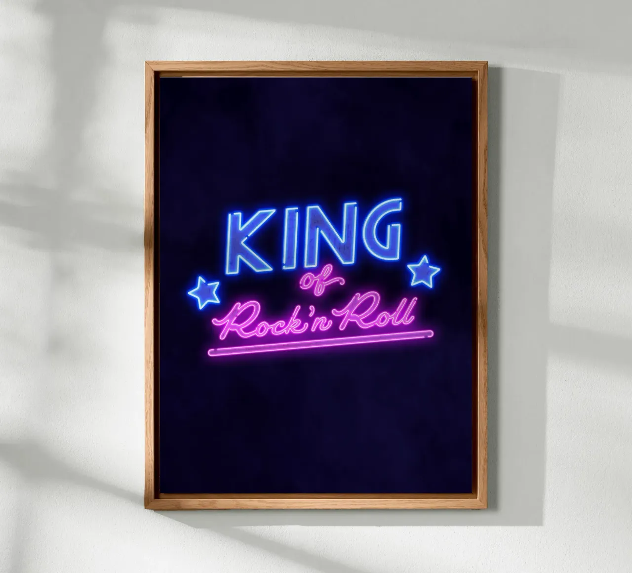 Lettere al neon in rosa e blu. Un po' di rock'n roll. alluminio dibond da CalliLetters