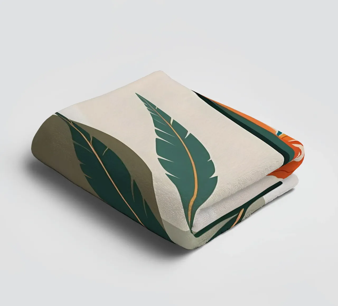 Minimalist Modern Bird of Paradise Flower Abstract towel by Bloom And Brush