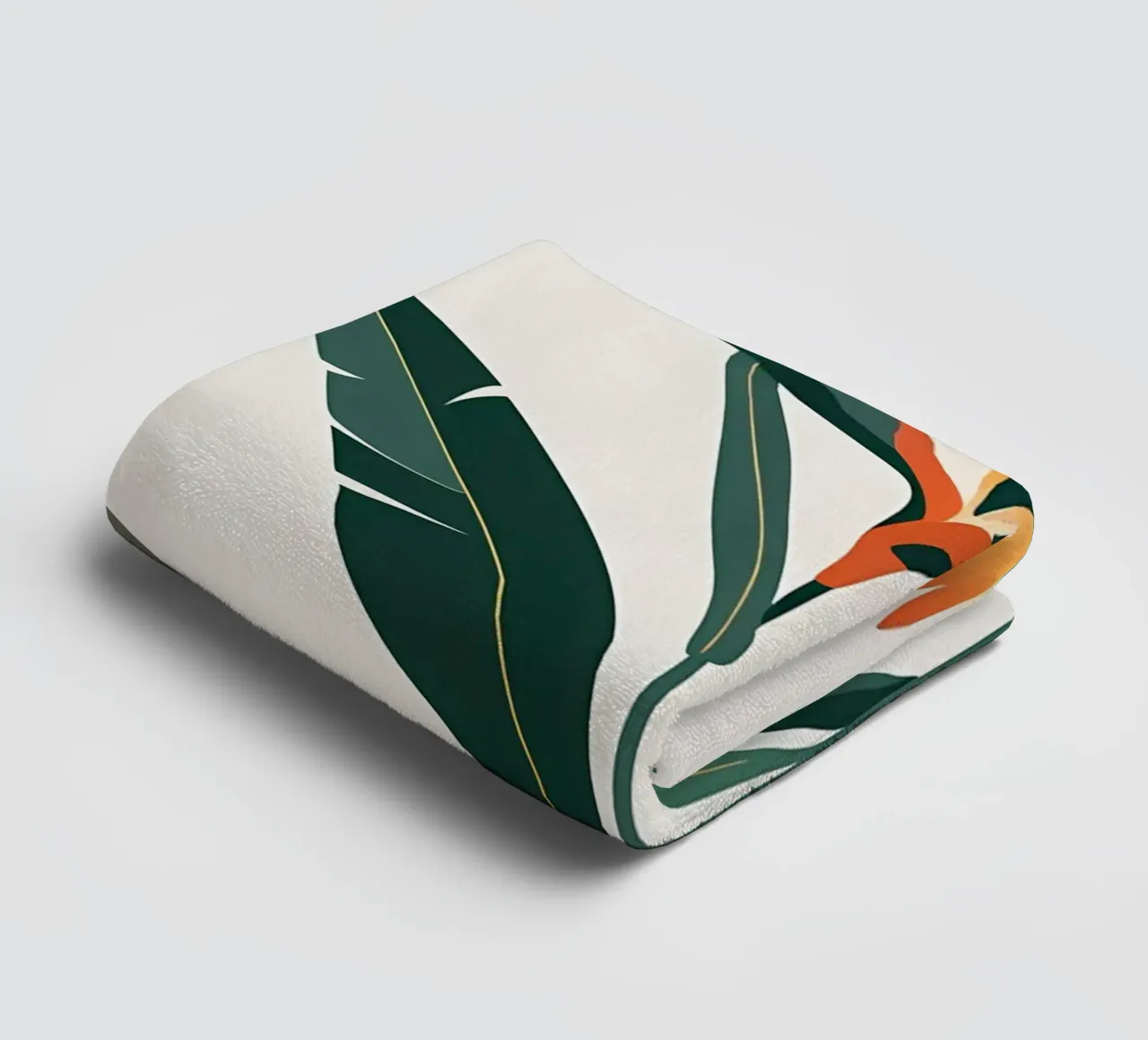 Minimalist Modern Bird of Paradise Flower Abstract towel by Bloom And Brush