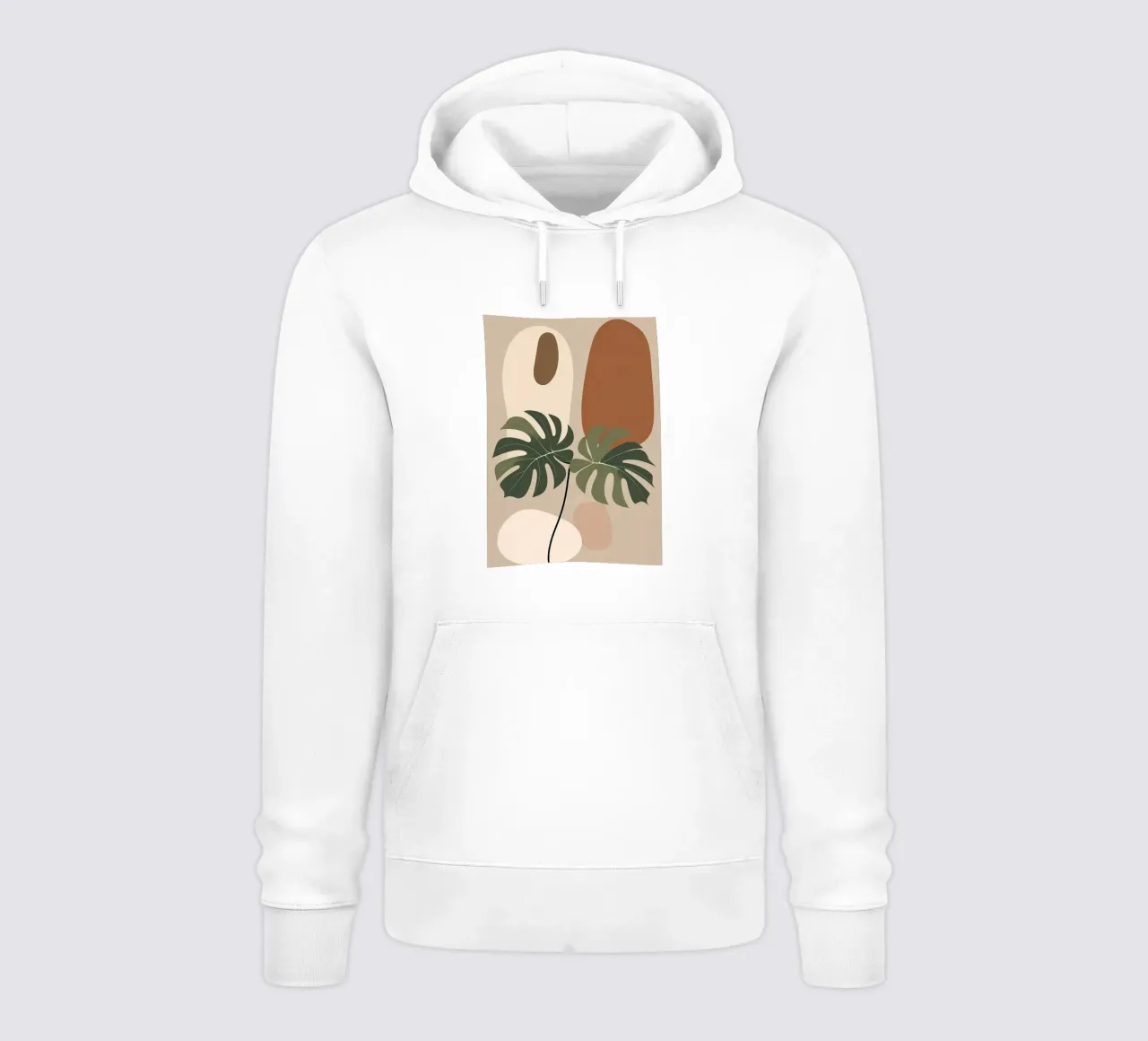 Minimalista moderno Boho Monstera Leaf astratto felpa con cappuccio da Bloom And Brush
