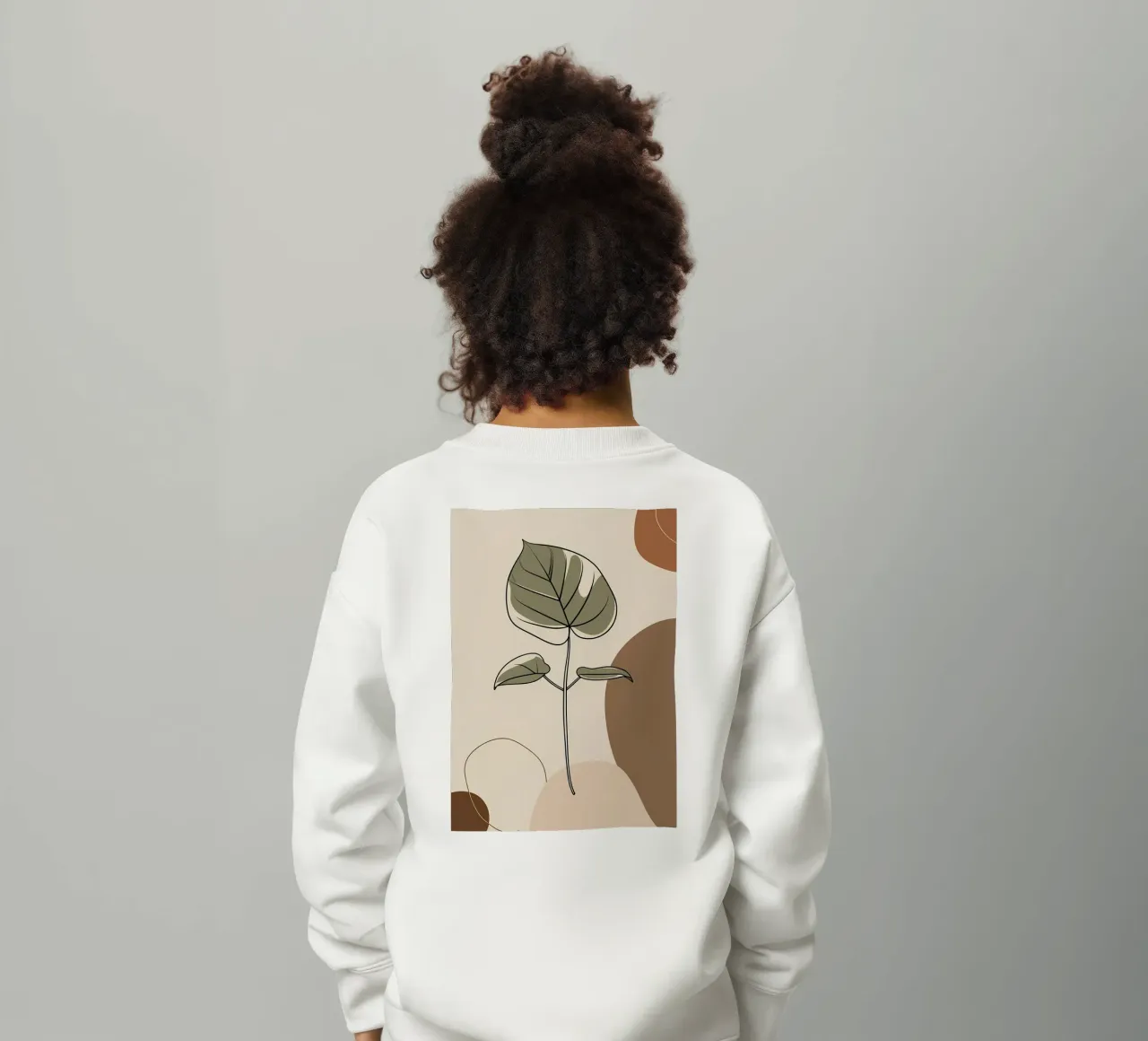 Disegno minimalista a una linea di una singola foglia di filodendro felpa bambino da Bloom And Brush