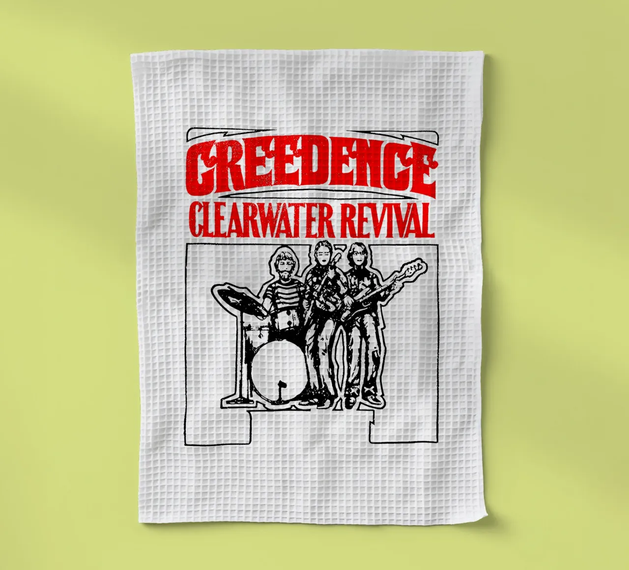 Le groupe Creedence Clearwater Revival Essentiel torchon de igoshartwrks
