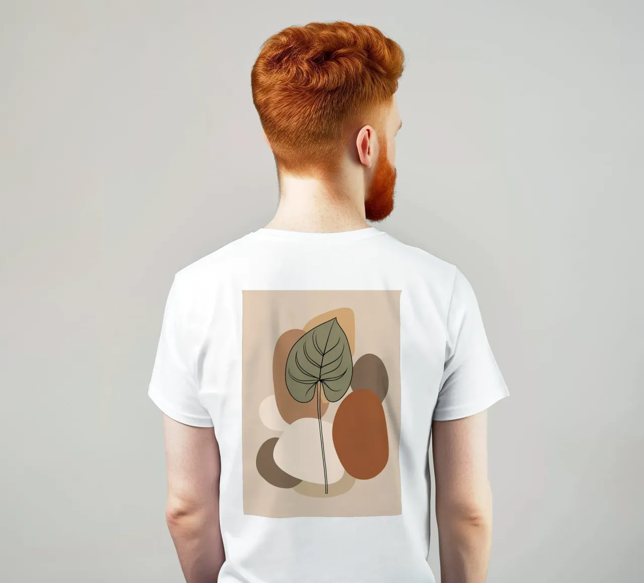 Minimalist one line drawing of a single Philodendron leaf t-shirt by Bloom And Brush