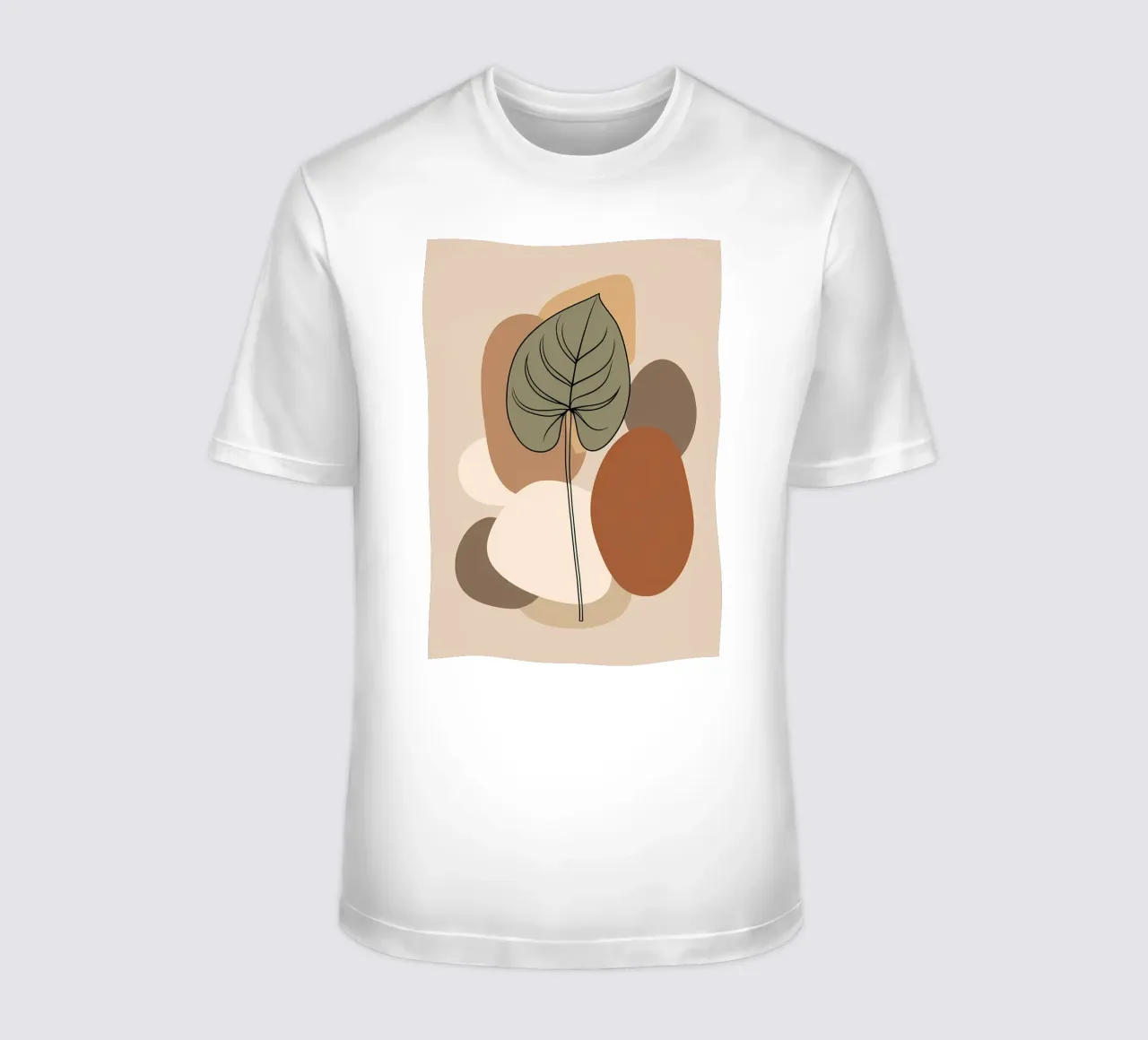 Minimalist one line drawing of a single Philodendron leaf t-shirt by Bloom And Brush