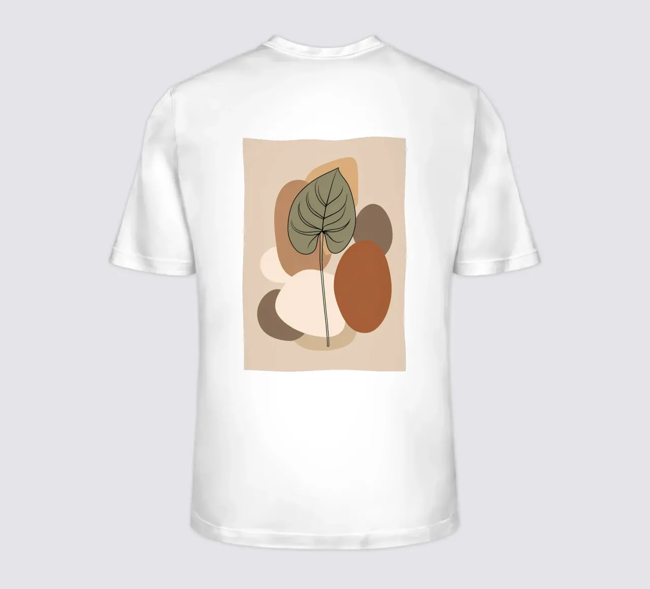 Minimalist one line drawing of a single Philodendron leaf t-shirt by Bloom And Brush