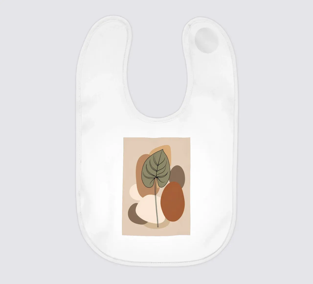 Disegno minimalista a una linea di una singola foglia di filodendro bavaglino da Bloom And Brush