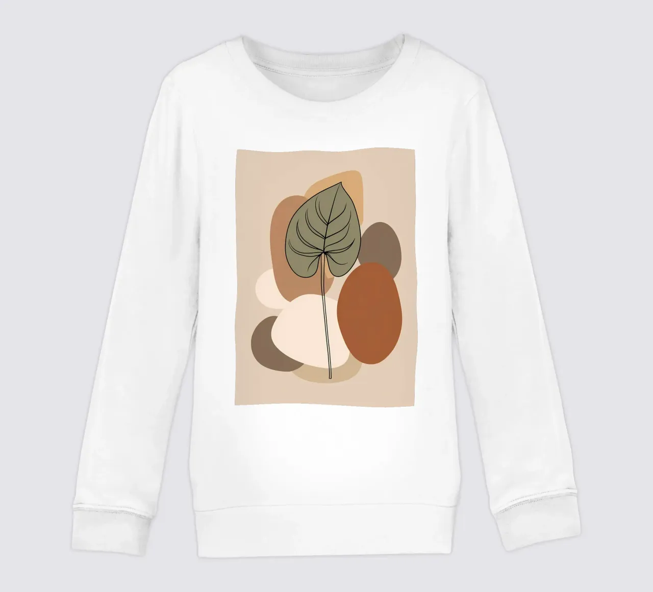 Disegno minimalista a una linea di una singola foglia di filodendro felpa bambino da Bloom And Brush