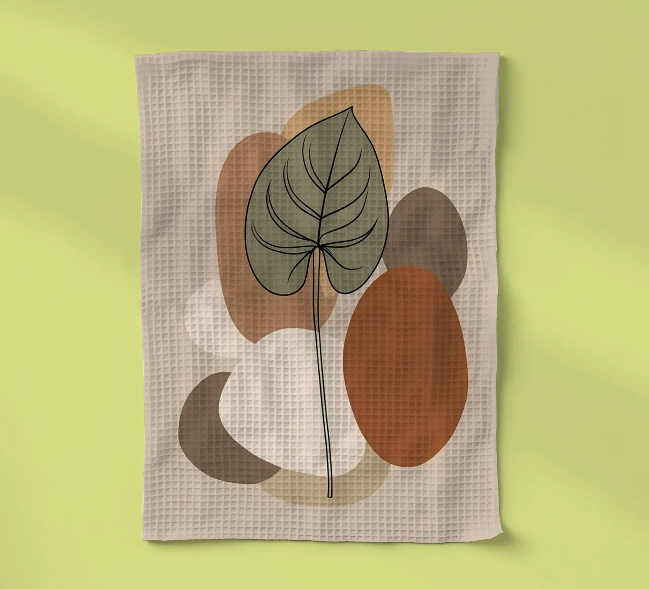 Dessin minimaliste d'une seule ligne d'une feuille de Philodendron torchon de Bloom And Brush