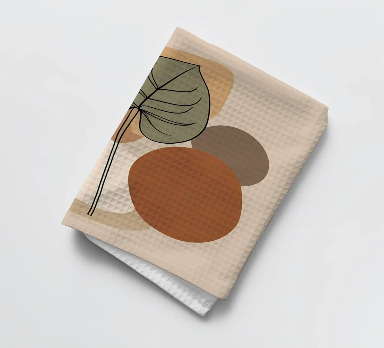 Dessin minimaliste d'une seule ligne d'une feuille de Philodendron torchon de Bloom And Brush