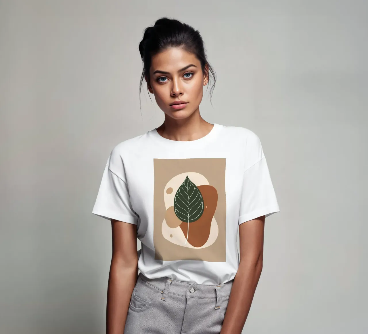 Disegno minimalista a una linea di un singolo fico a foglia di violino t-shirt da Bloom And Brush
