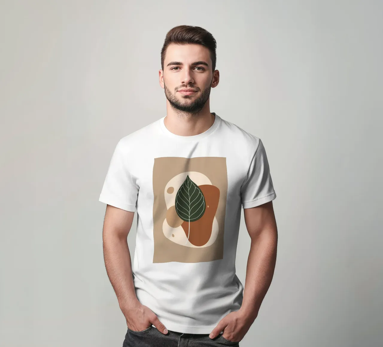 Disegno minimalista a una linea di un singolo fico a foglia di violino t-shirt da Bloom And Brush