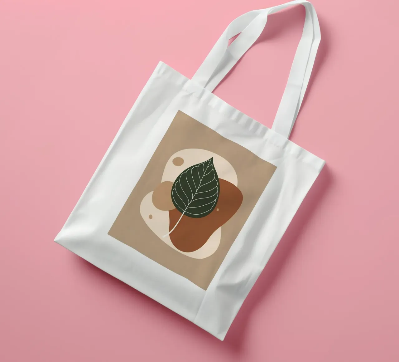 Disegno minimalista a una linea di un singolo fico a foglia di violino borsa in juta da Bloom And Brush