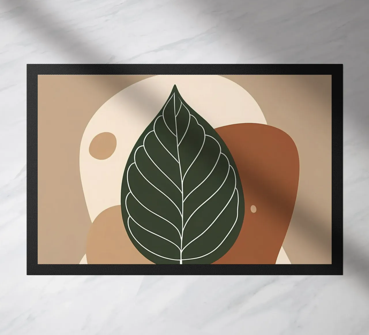 Disegno minimalista a una linea di un singolo fico a foglia di violino zerbino da Bloom And Brush