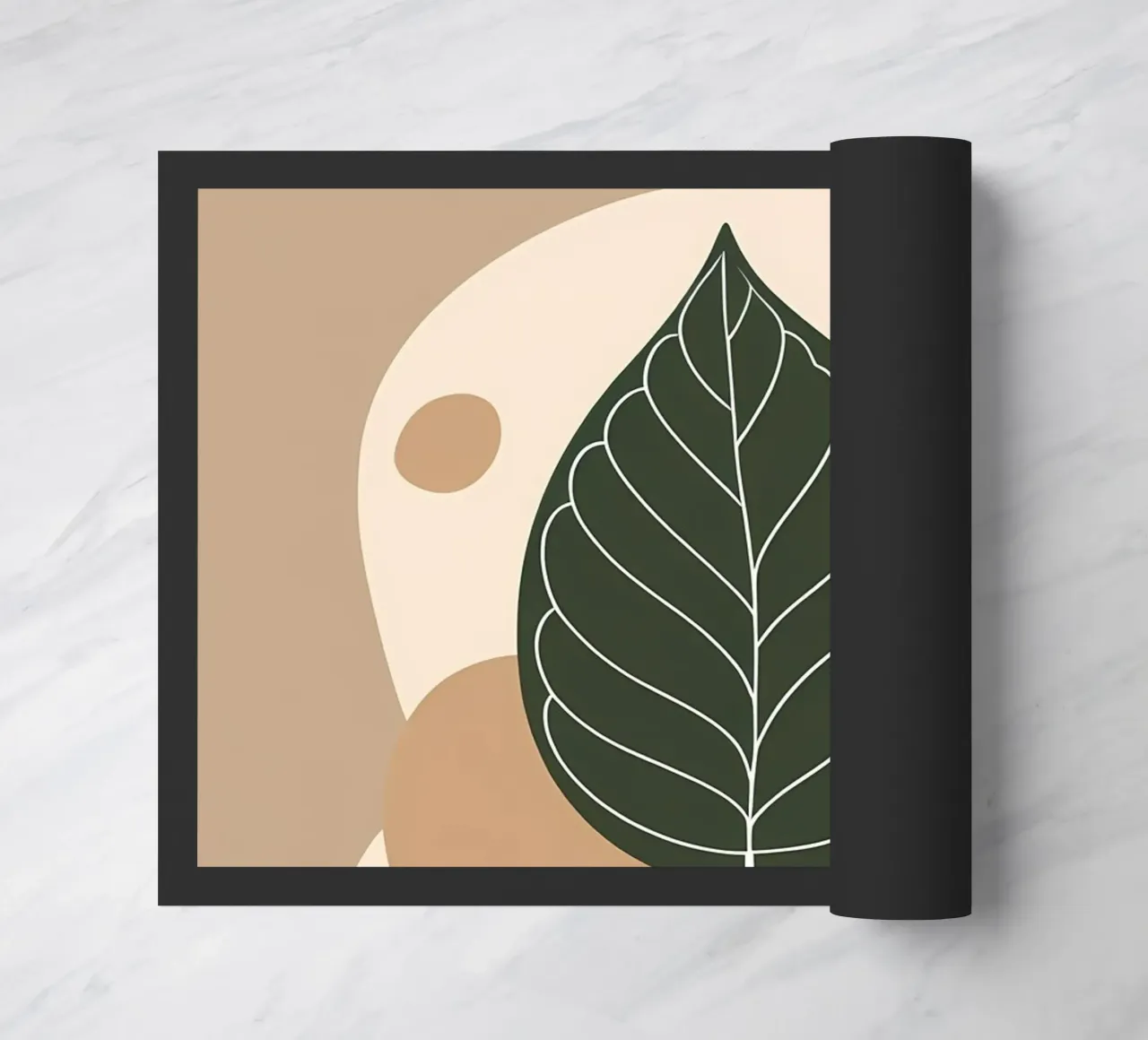 Disegno minimalista a una linea di un singolo fico a foglia di violino zerbino da Bloom And Brush