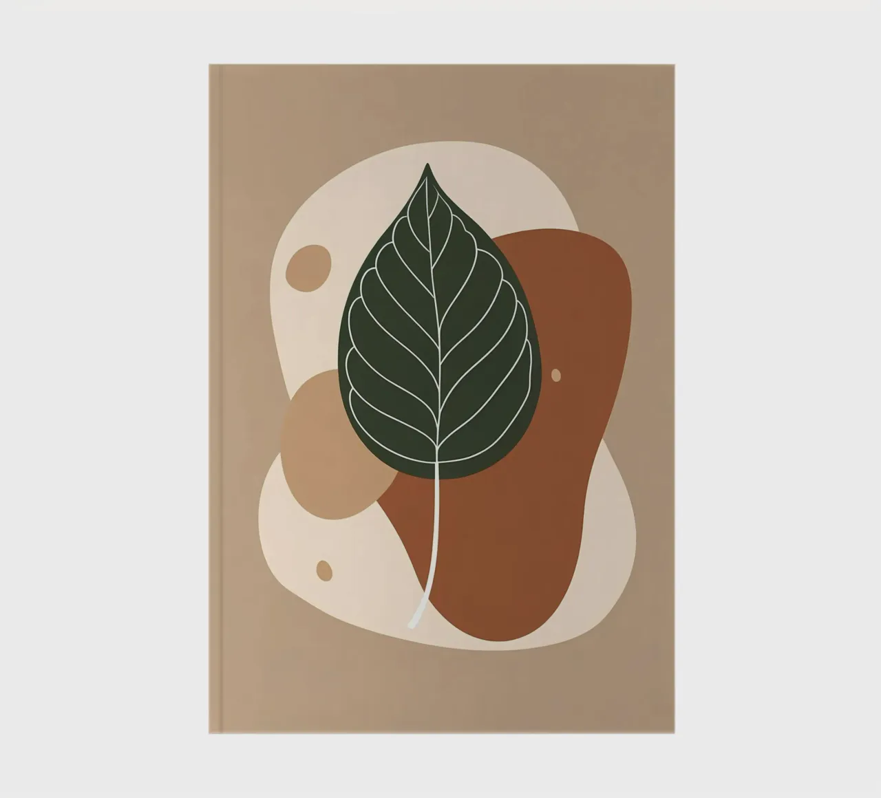 Minimalist one line drawing of a single fiddle leaf fig notebook by Bloom And Brush