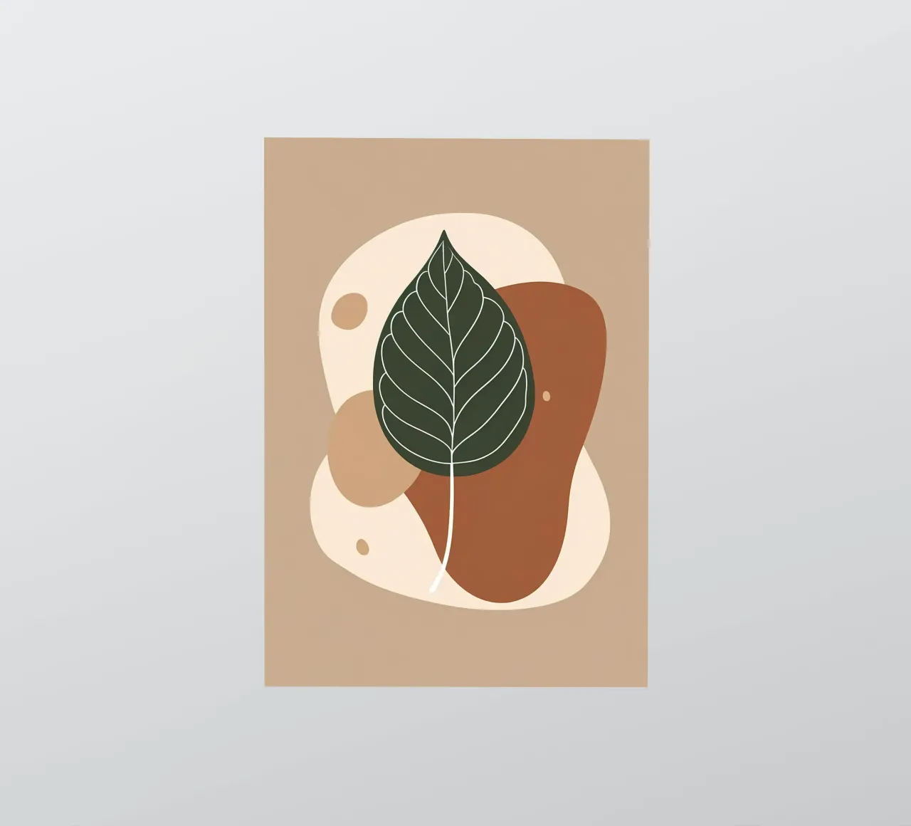 Minimalist one line drawing of a single fiddle leaf fig sticker by Bloom And Brush