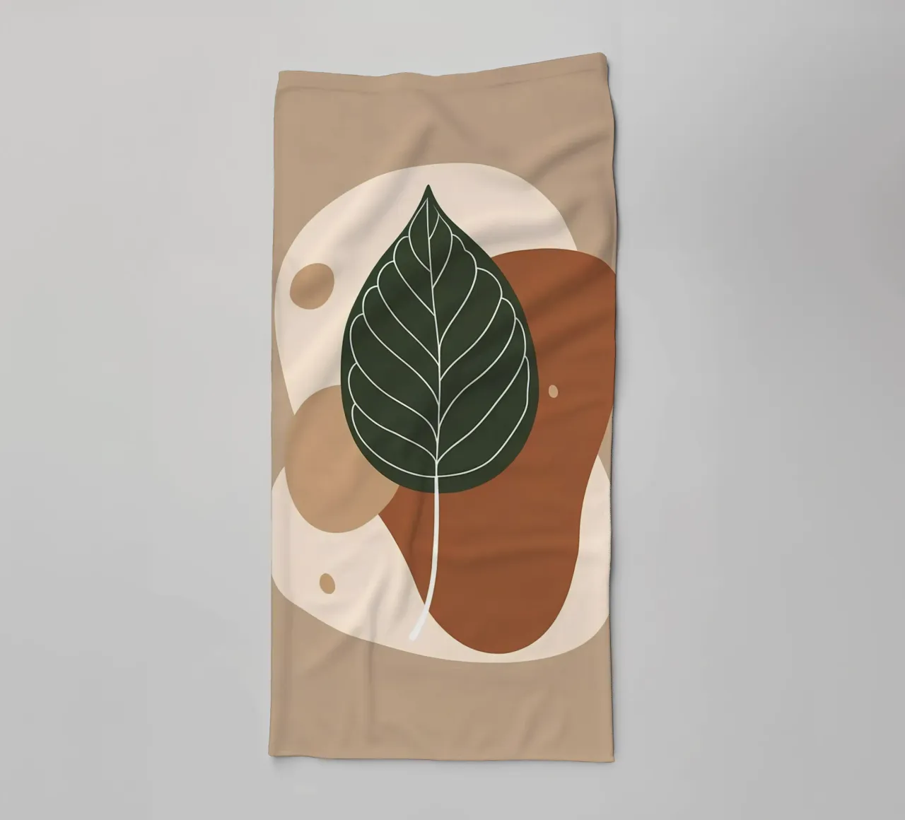 Disegno minimalista a una linea di un singolo fico a foglia di violino asciugamano da bagno da Bloom And Brush