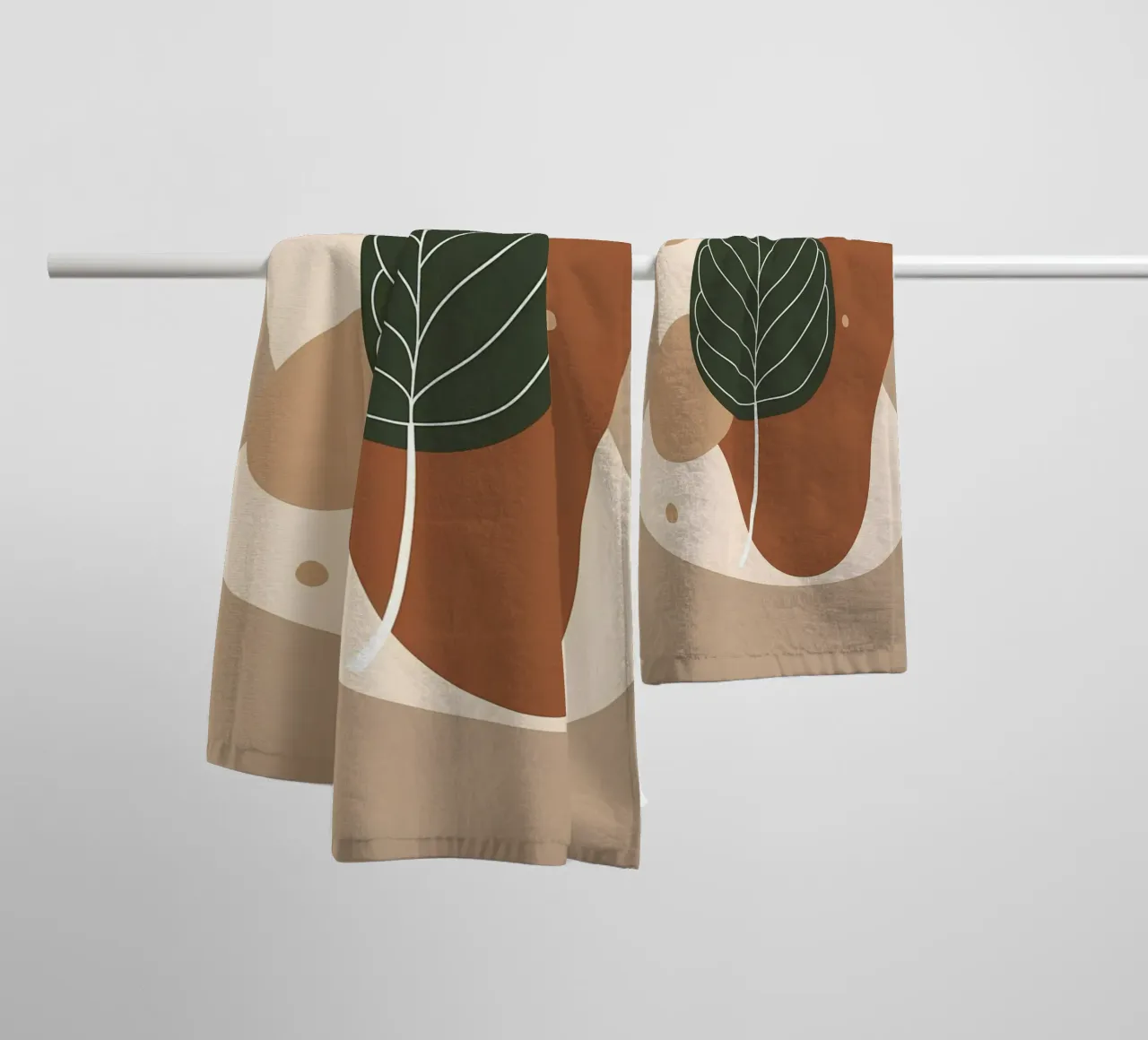Disegno minimalista a una linea di un singolo fico a foglia di violino asciugamano da bagno da Bloom And Brush