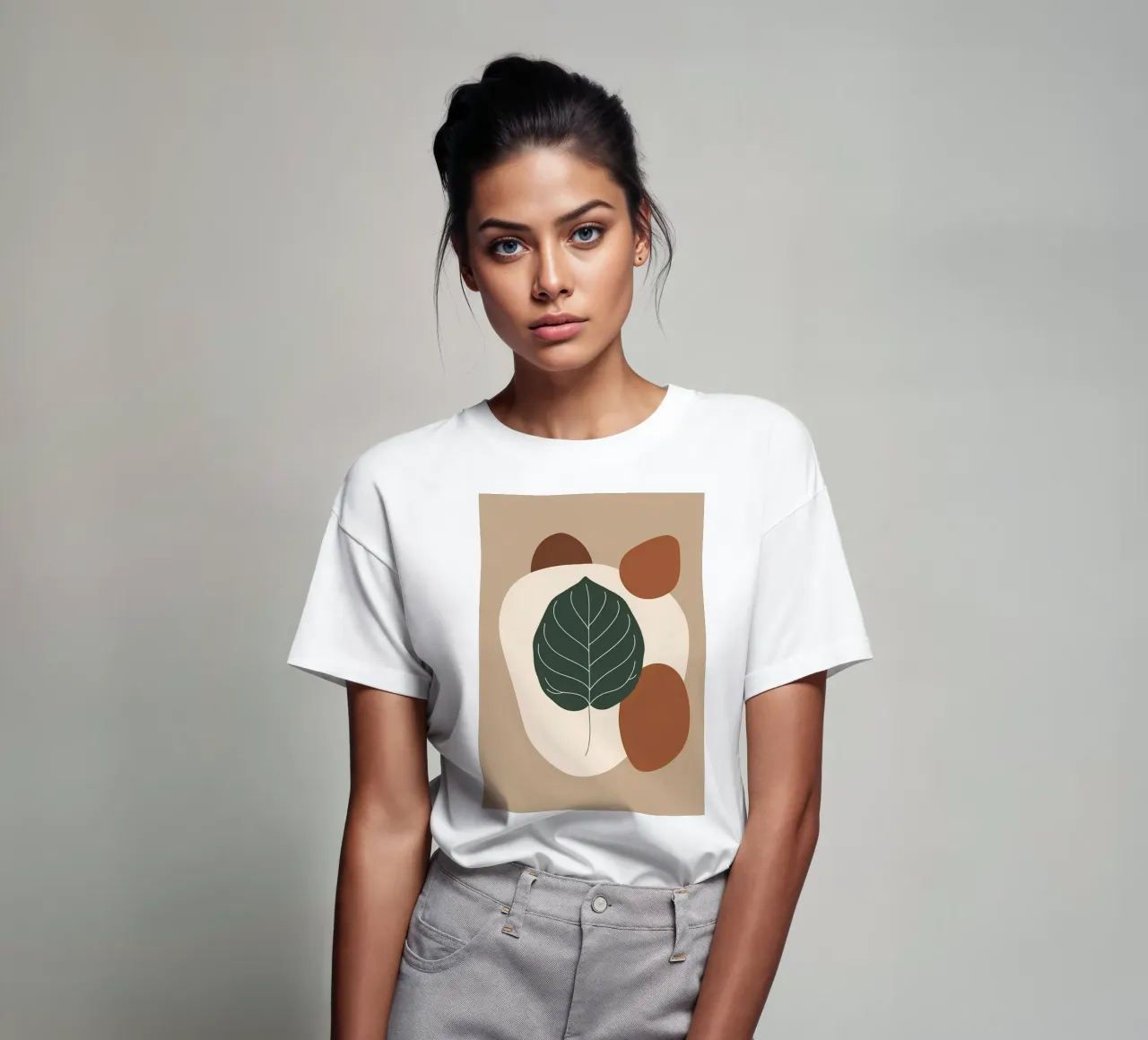 Minimalist one line drawing of a single fiddle leaf fig t-shirt by Bloom And Brush