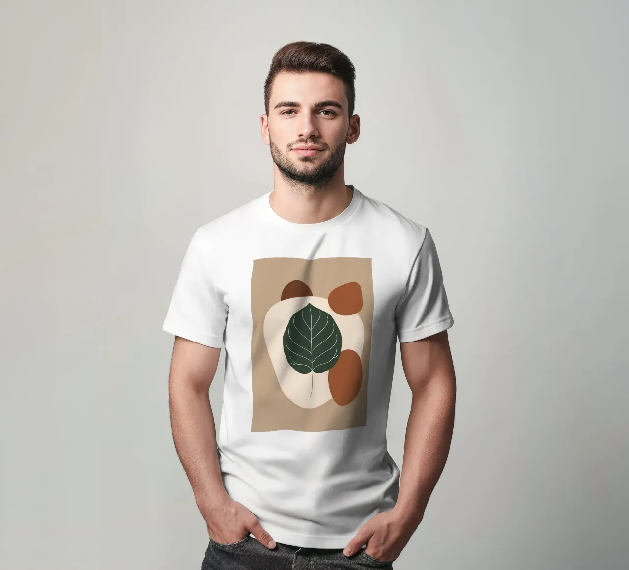 Minimalist one line drawing of a single fiddle leaf fig t-shirt by Bloom And Brush