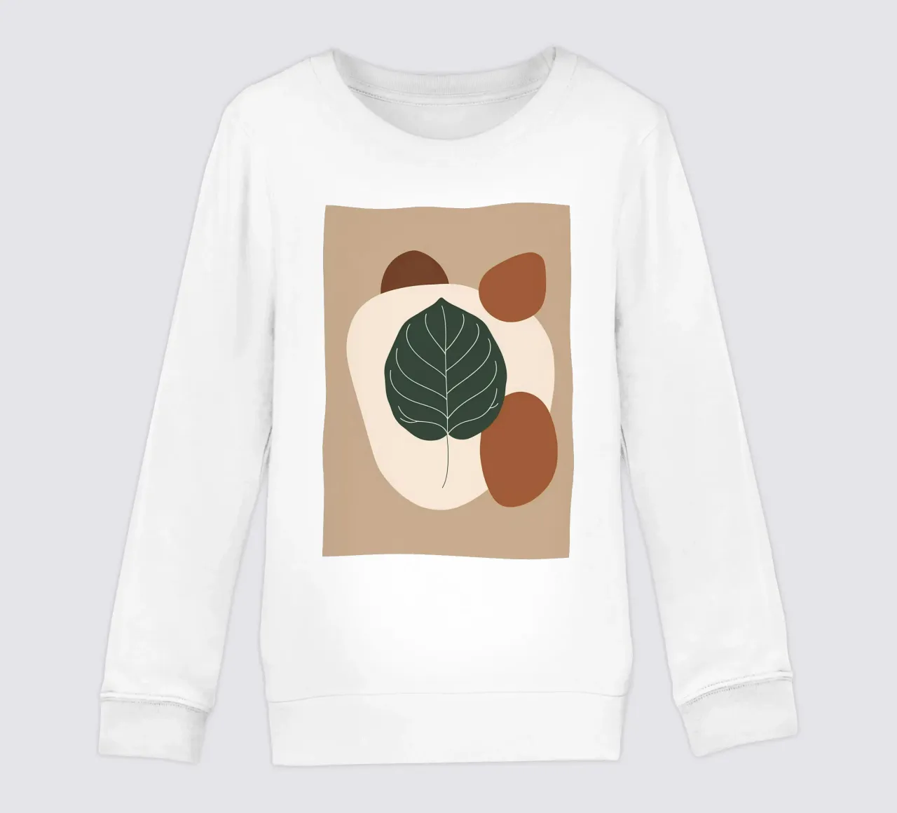 Disegno minimalista a una linea di un singolo fico a foglia di violino felpa bambino da Bloom And Brush