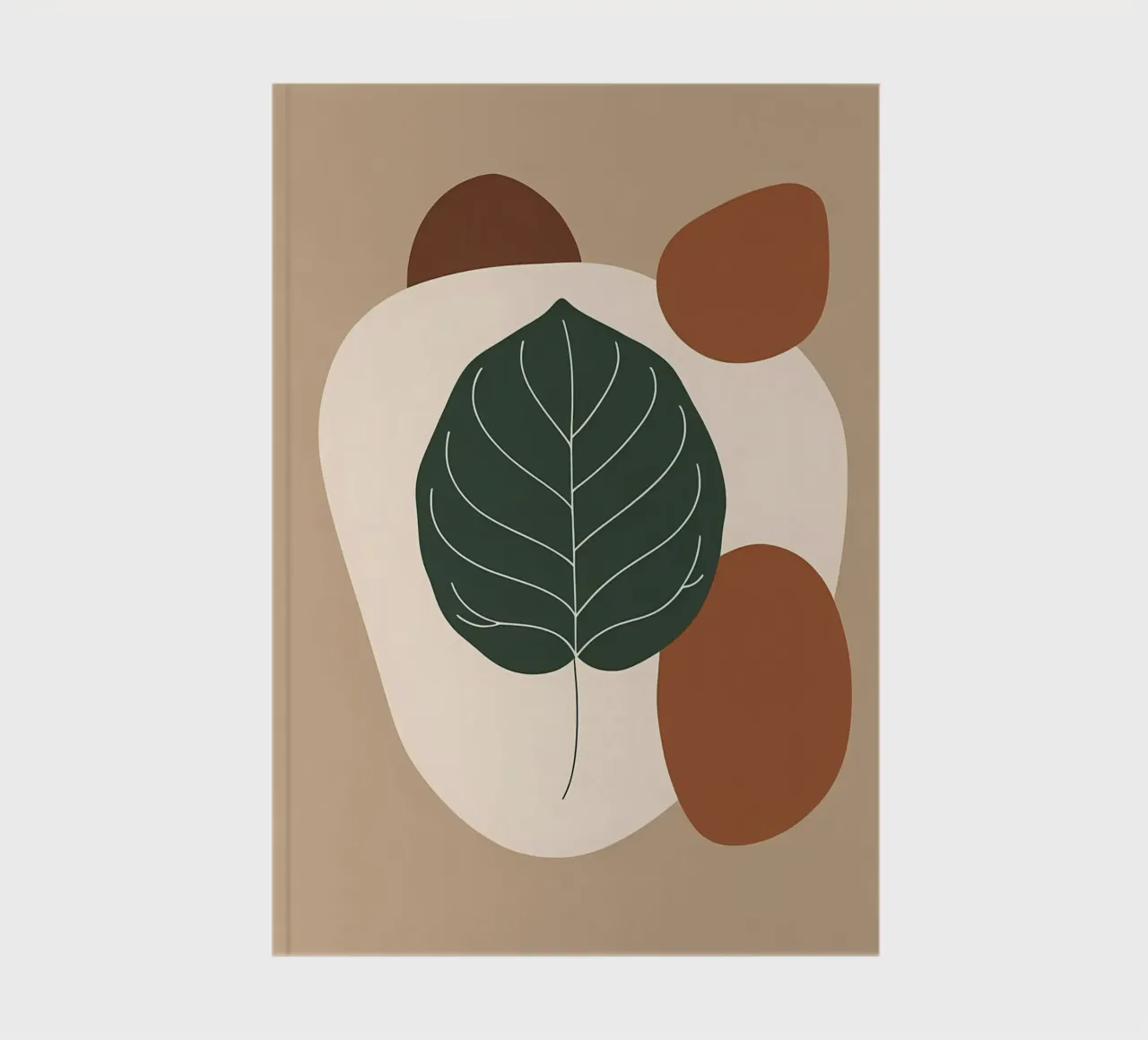 Minimalist one line drawing of a single fiddle leaf fig notebook by Bloom And Brush