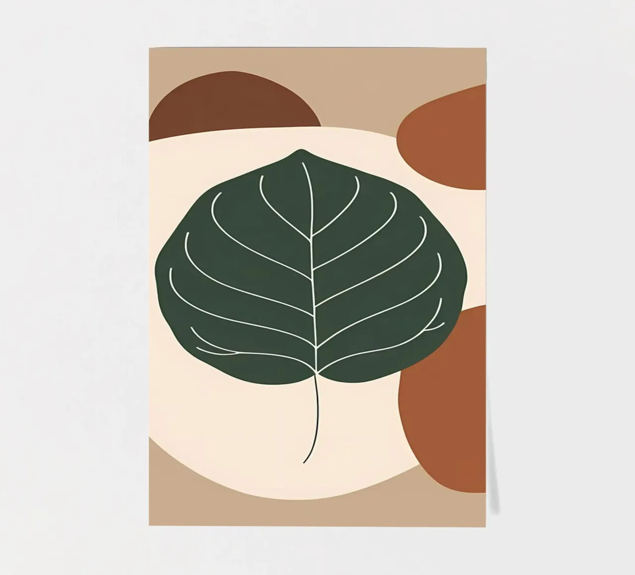 Minimalist one line drawing of a single fiddle leaf fig sticker sheet by Bloom And Brush