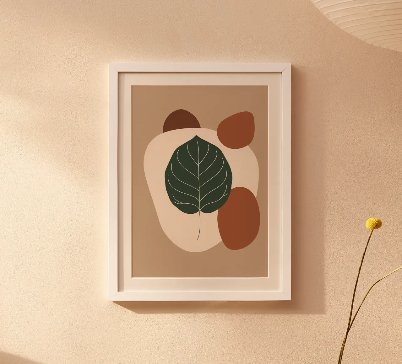 Minimalist one line drawing of a single fiddle leaf fig hahnemühle by Bloom And Brush