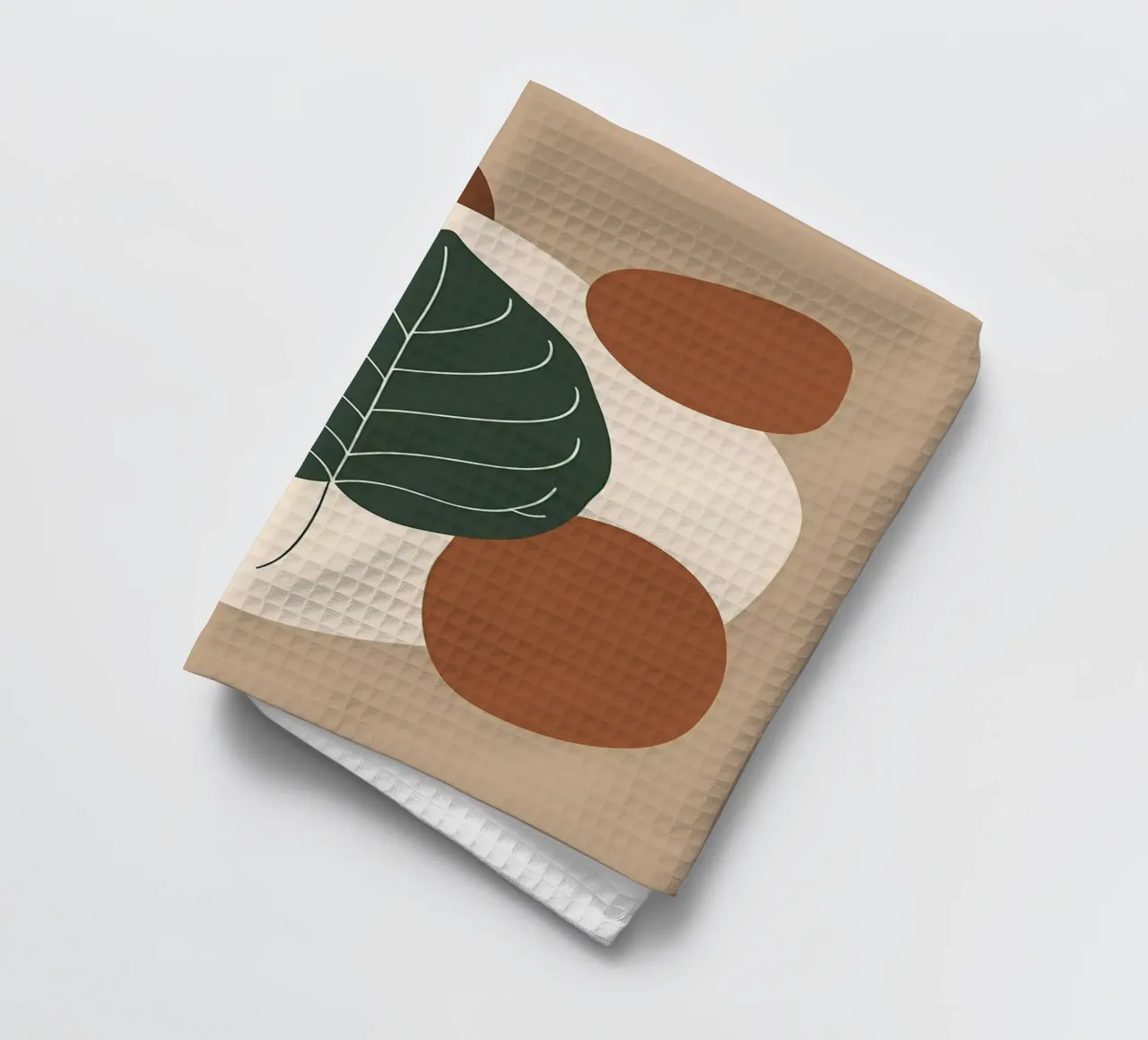 Minimalist one line drawing of a single fiddle leaf fig tea towel by Bloom And Brush