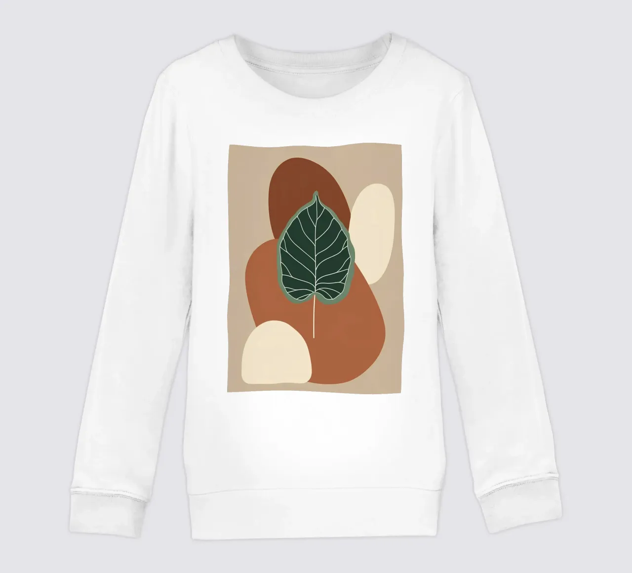 Disegno minimalista a una linea di un singolo fico a foglia di violino felpa bambino da Bloom And Brush