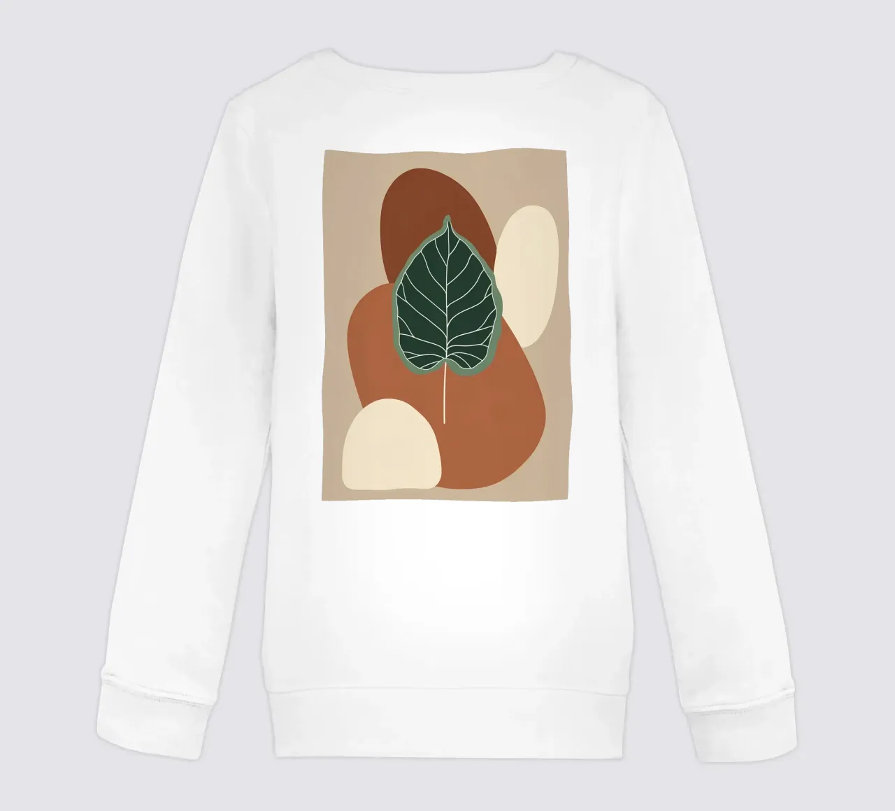 Disegno minimalista a una linea di un singolo fico a foglia di violino felpa bambino da Bloom And Brush