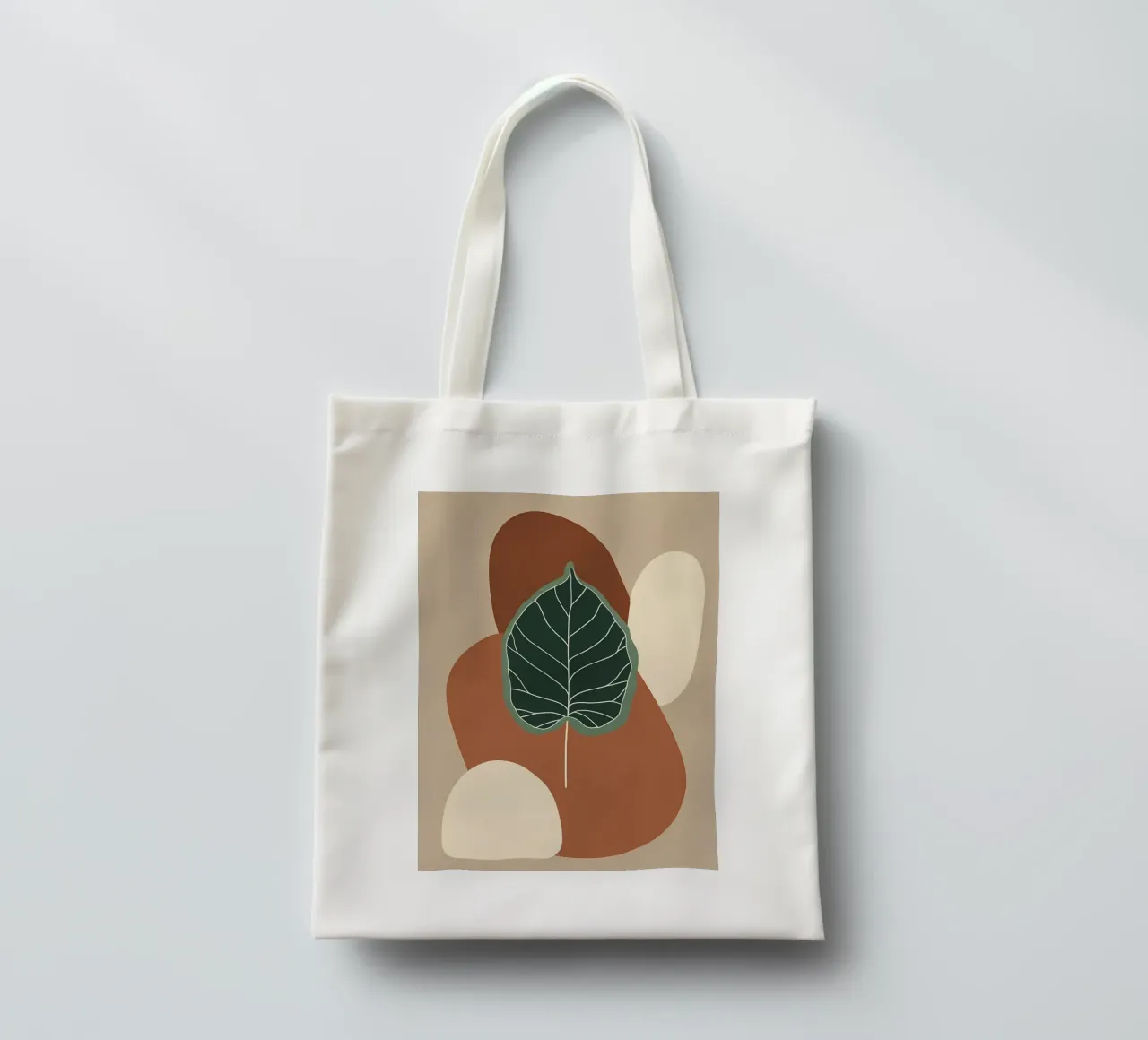 Minimalist one line drawing of a single fiddle leaf fig tote bag by Bloom And Brush