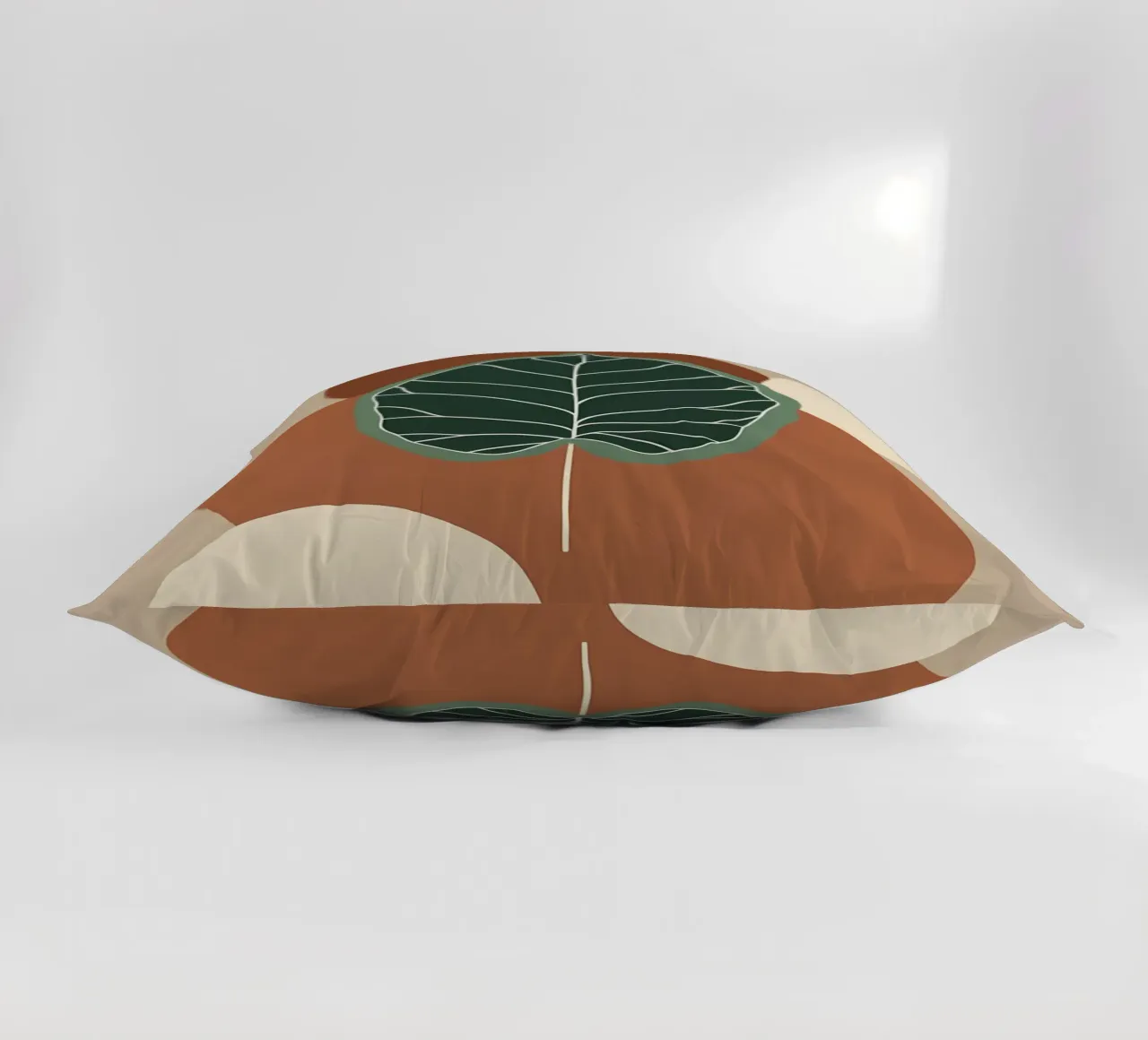 Minimalist one line drawing of a single fiddle leaf fig decorative cushion by Bloom And Brush