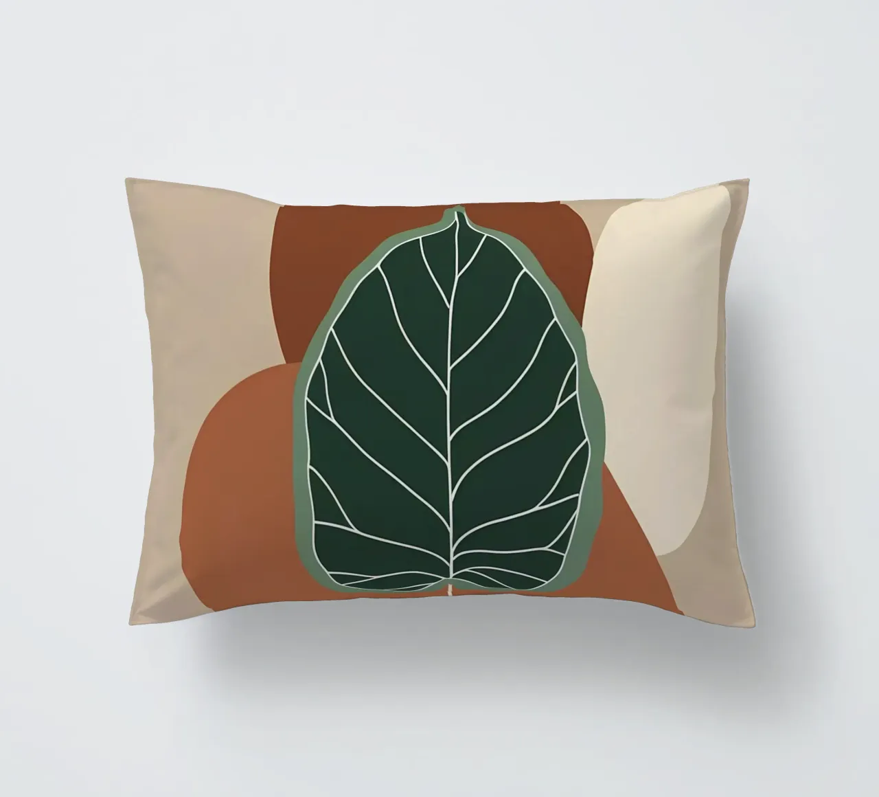 Minimalist one line drawing of a single fiddle leaf fig decorative cushion by Bloom And Brush