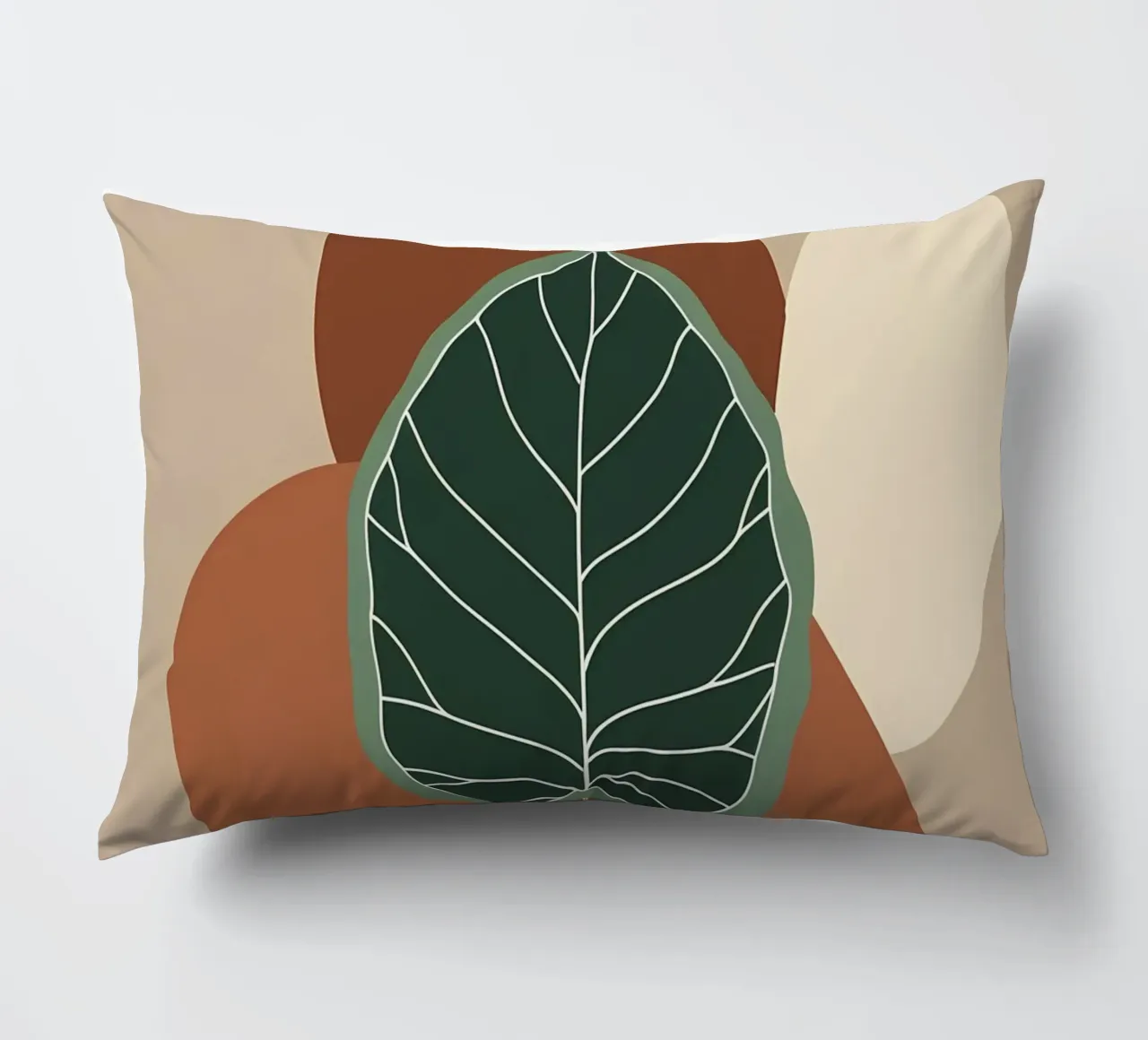 Minimalist one line drawing of a single fiddle leaf fig decorative cushion by Bloom And Brush