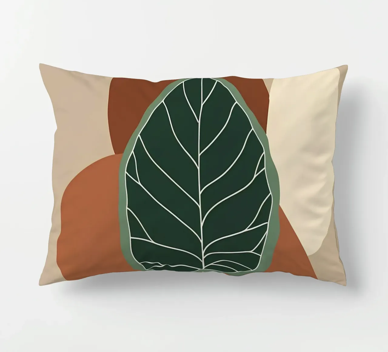 Minimalist one line drawing of a single fiddle leaf fig decorative cushion by Bloom And Brush