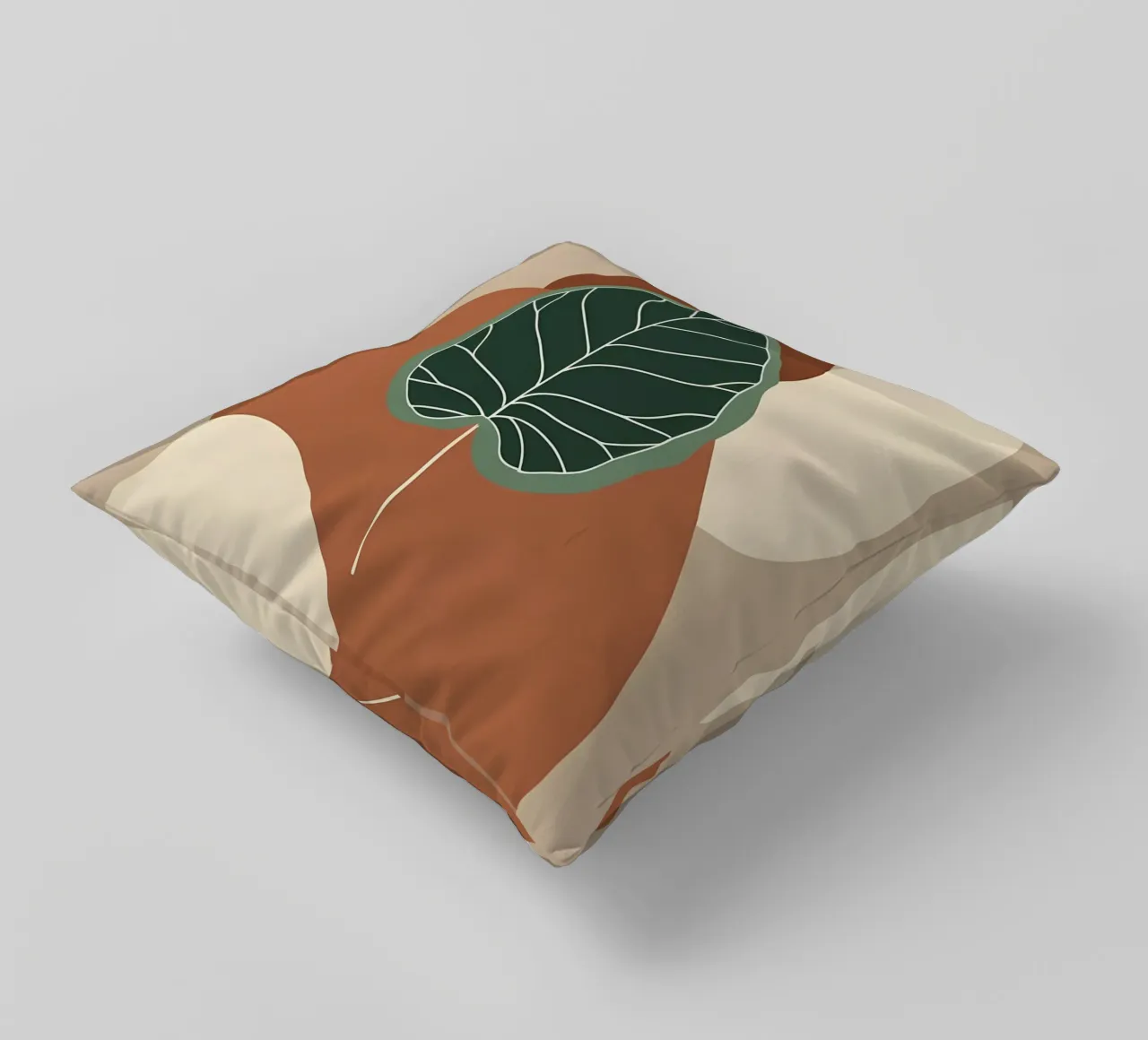 Minimalist one line drawing of a single fiddle leaf fig decorative cushion by Bloom And Brush