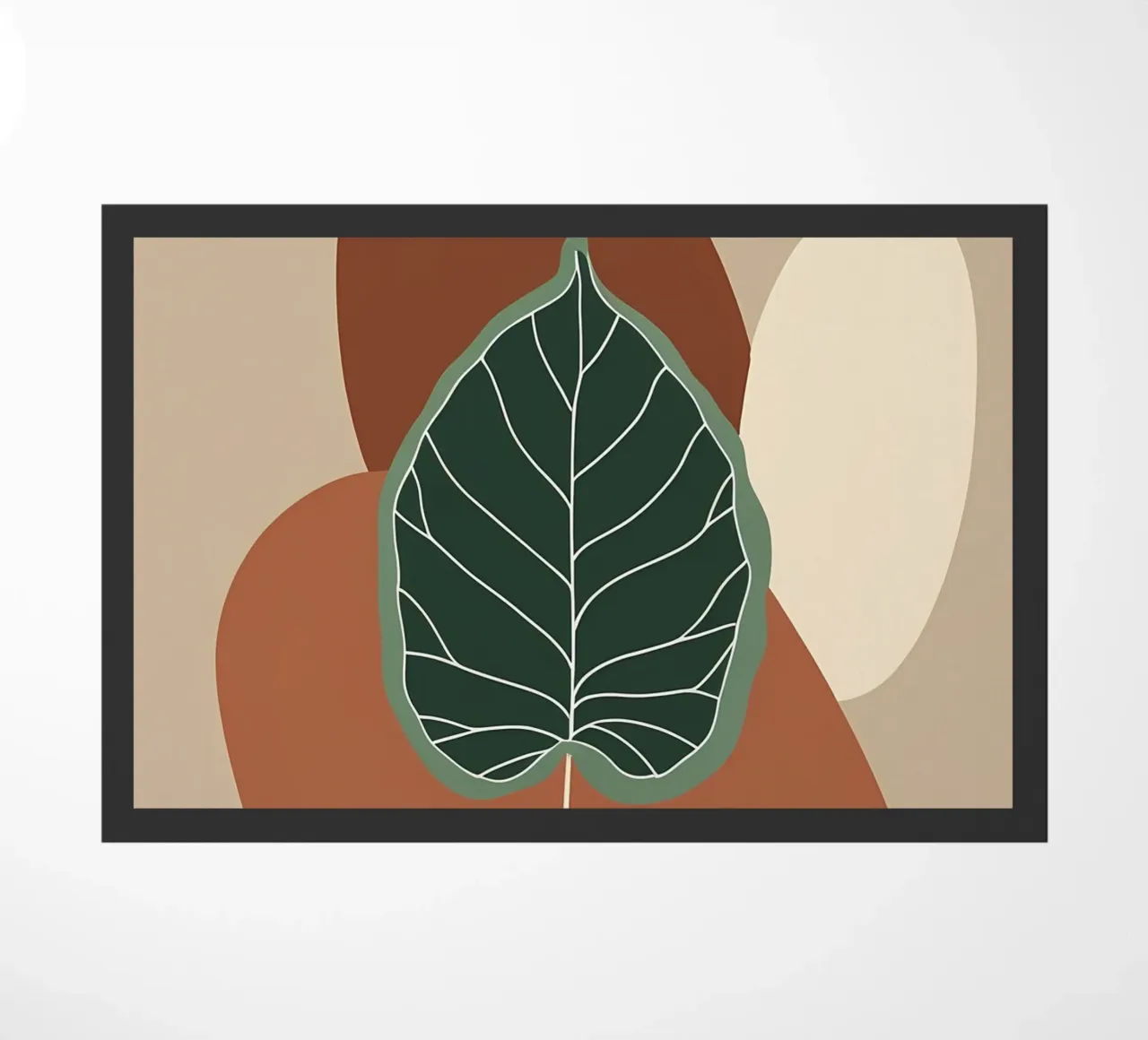 Disegno minimalista a una linea di un singolo fico a foglia di violino zerbino da Bloom And Brush