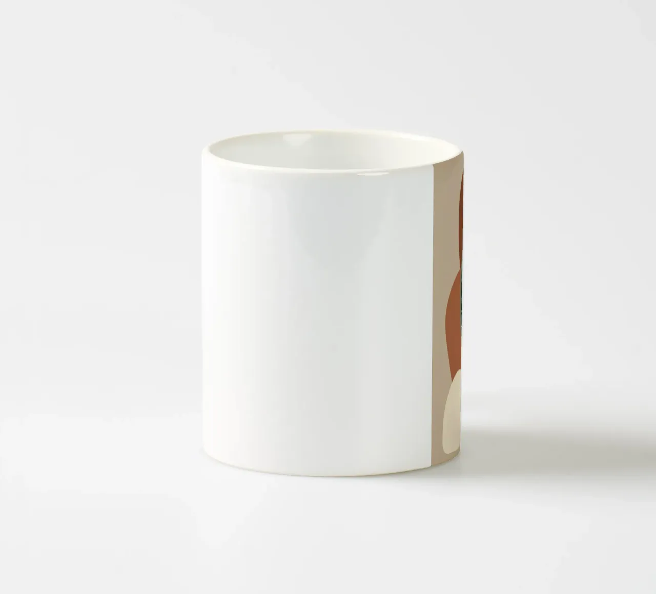 Disegno minimalista a una linea di un singolo fico a foglia di violino tazza in ceramica da Bloom And Brush
