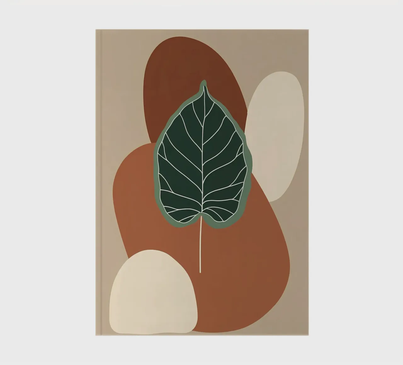 Minimalist one line drawing of a single fiddle leaf fig notebook by Bloom And Brush