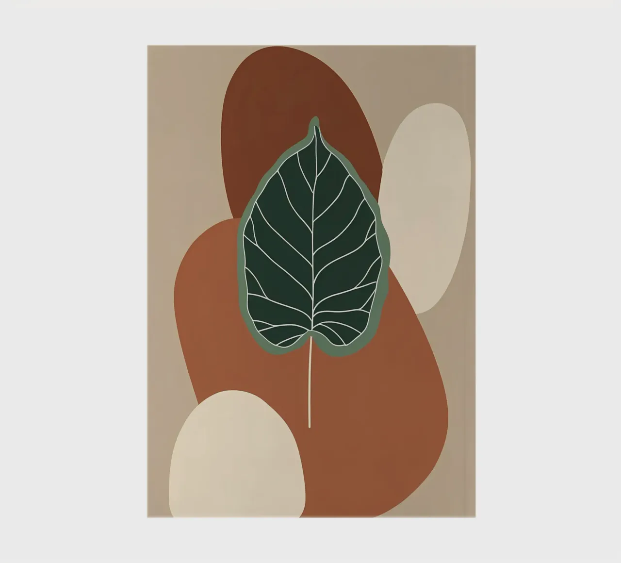Minimalist one line drawing of a single fiddle leaf fig notebook by Bloom And Brush