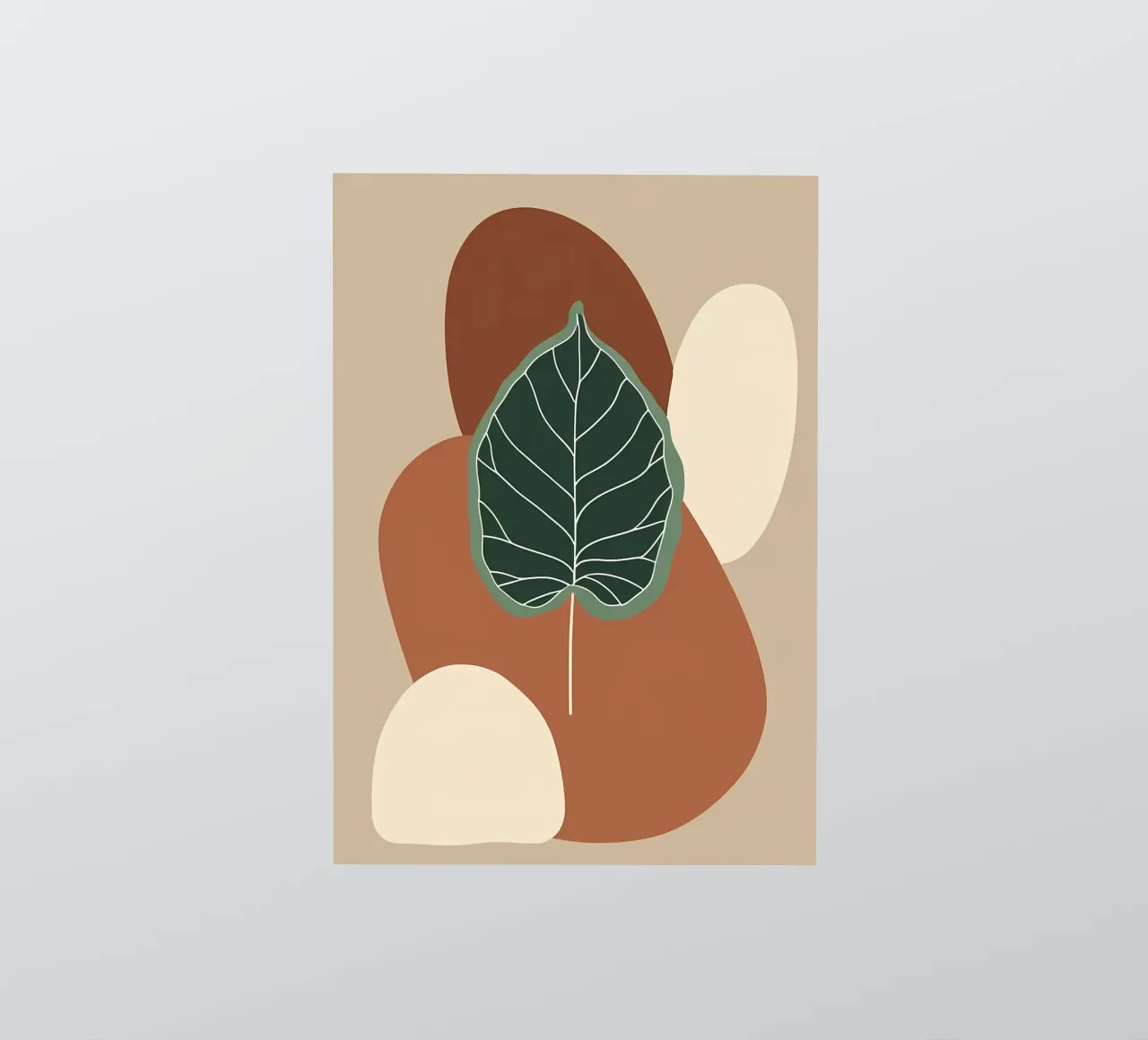 Minimalist one line drawing of a single fiddle leaf fig sticker by Bloom And Brush