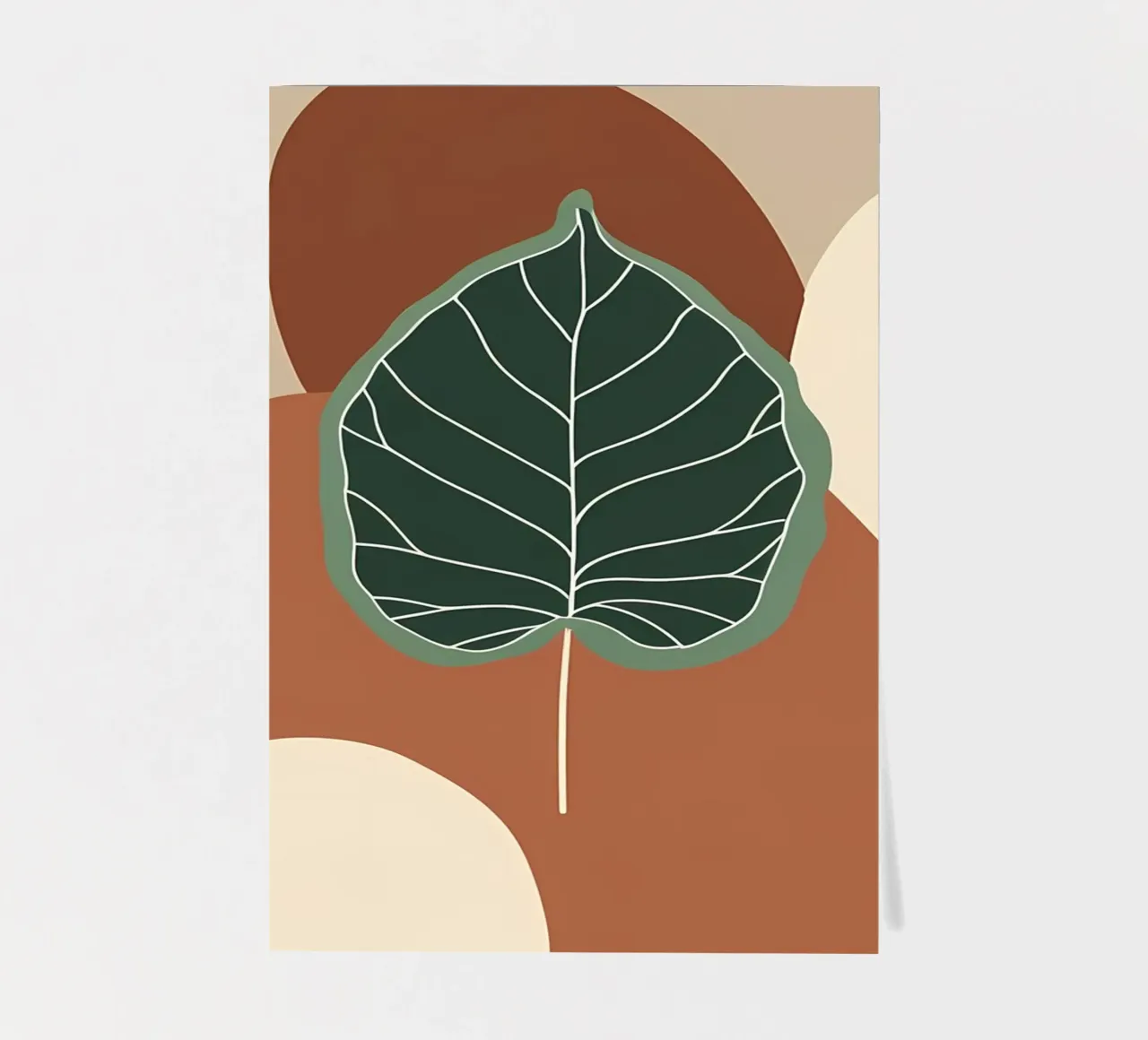 Minimalist one line drawing of a single fiddle leaf fig sticker sheet by Bloom And Brush