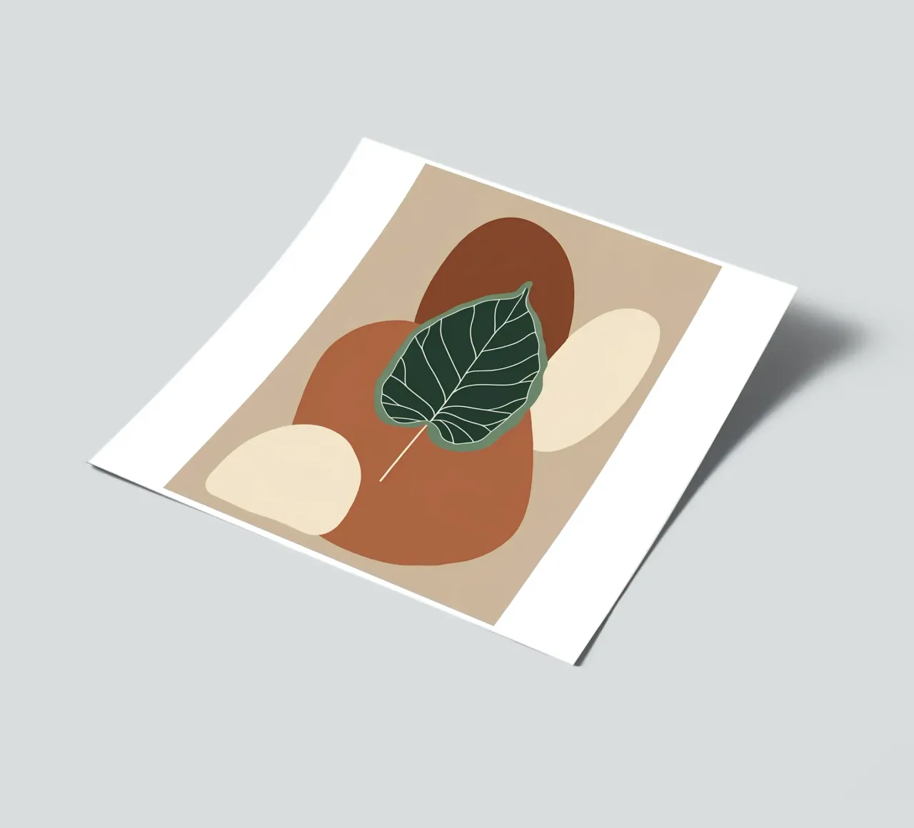 Minimalist one line drawing of a single fiddle leaf fig sticker sheet by Bloom And Brush